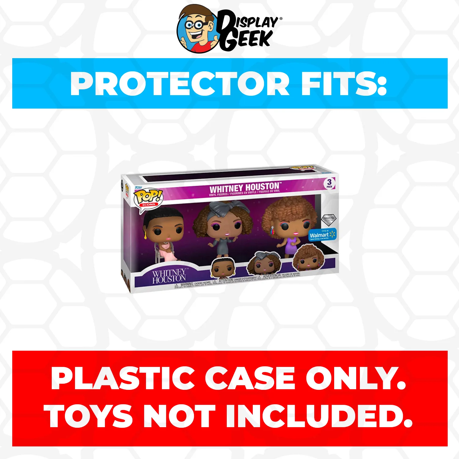 Pop Protector for 3 Pack Whitney Houston Diamond Funko Pops - Image 2