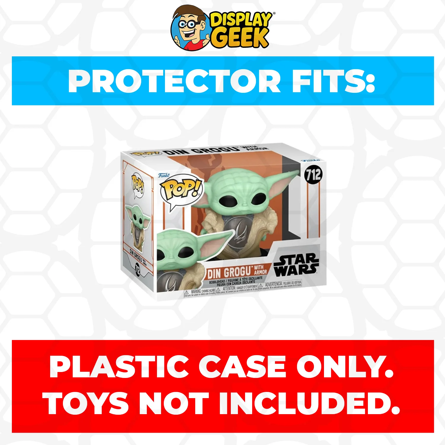 Pop Protector for 4 inch Funko Pop Din Grogu with Armor #712 - Image 2