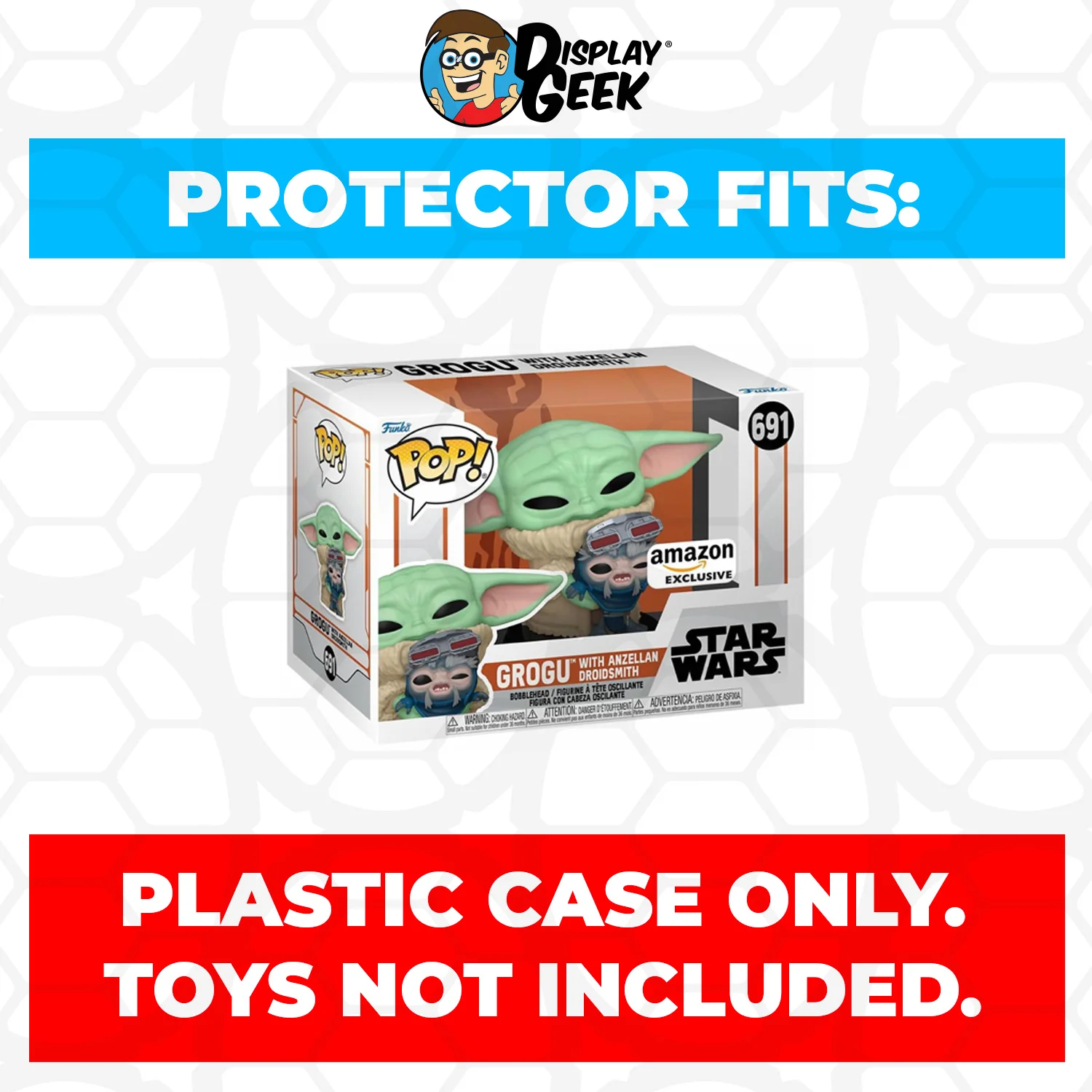 Pop Protector for 4 inch Funko Pop Grogu with Anzellan Droidsmith #691 - Image 2