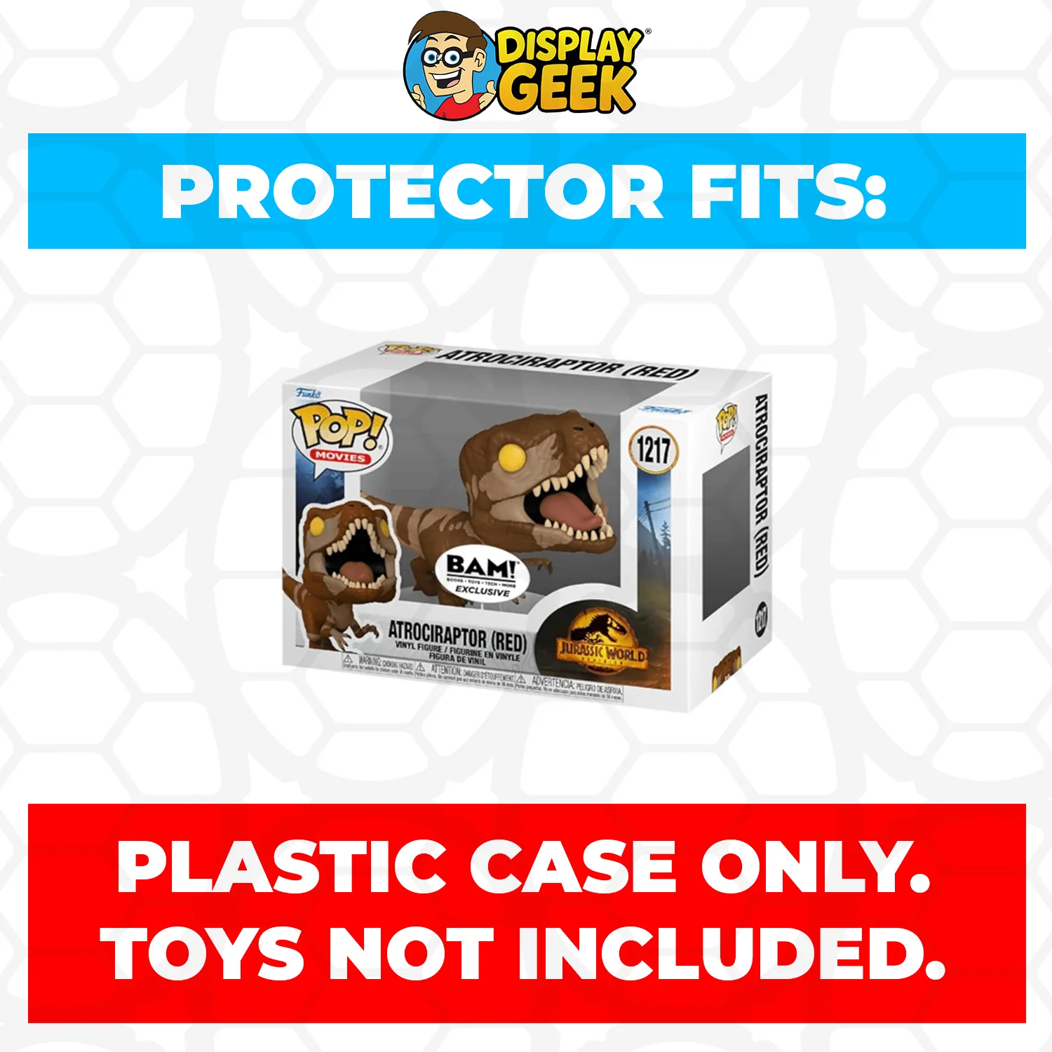 Pop Protector for 4 inch Funko Pop Jurassic World - Atrociraptor Ghost #1219 - Image 9