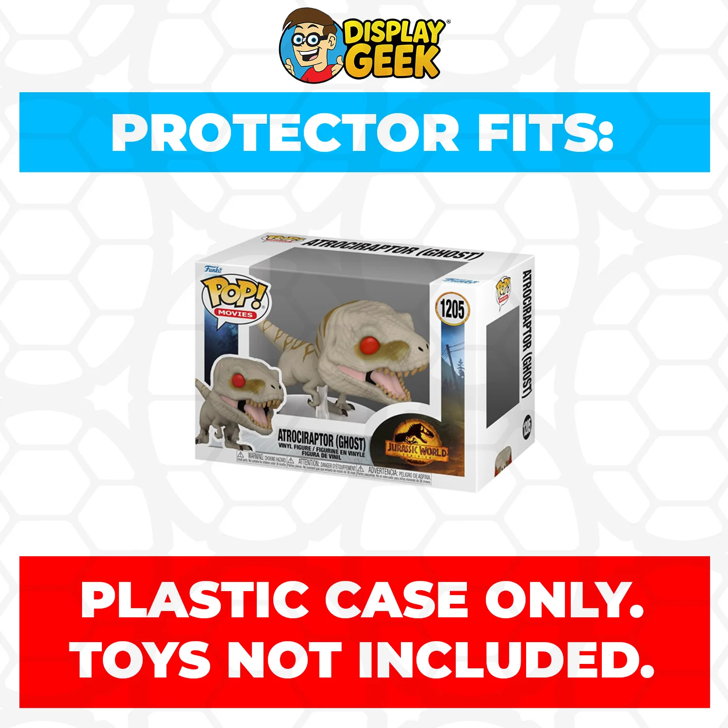 Pop Protector for 4 inch Funko Pop Jurassic World - Atrociraptor Ghost #1219 - Image 8