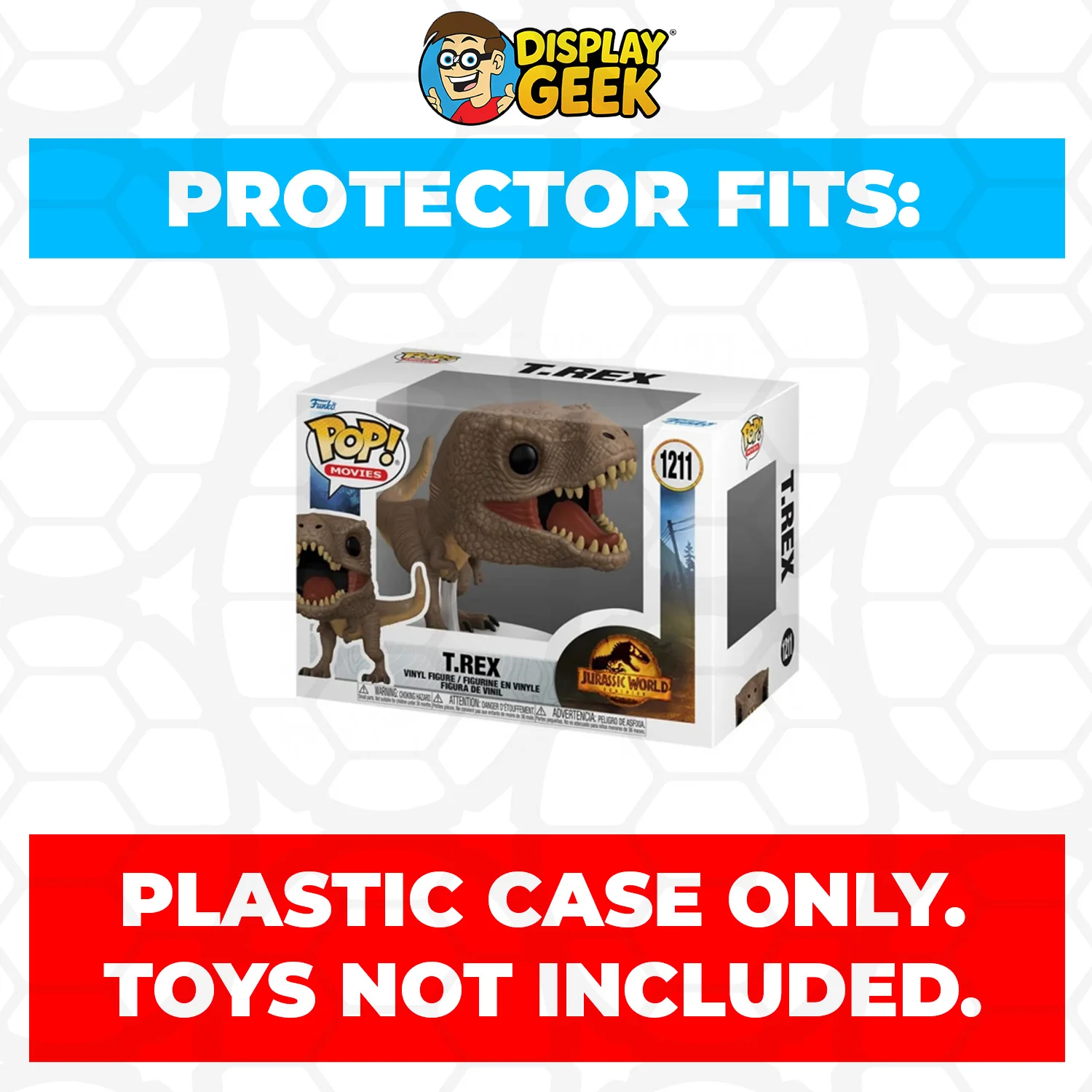 Pop Protector for 4 inch Funko Pop Jurassic World - T.Rex #1211 - Image 2