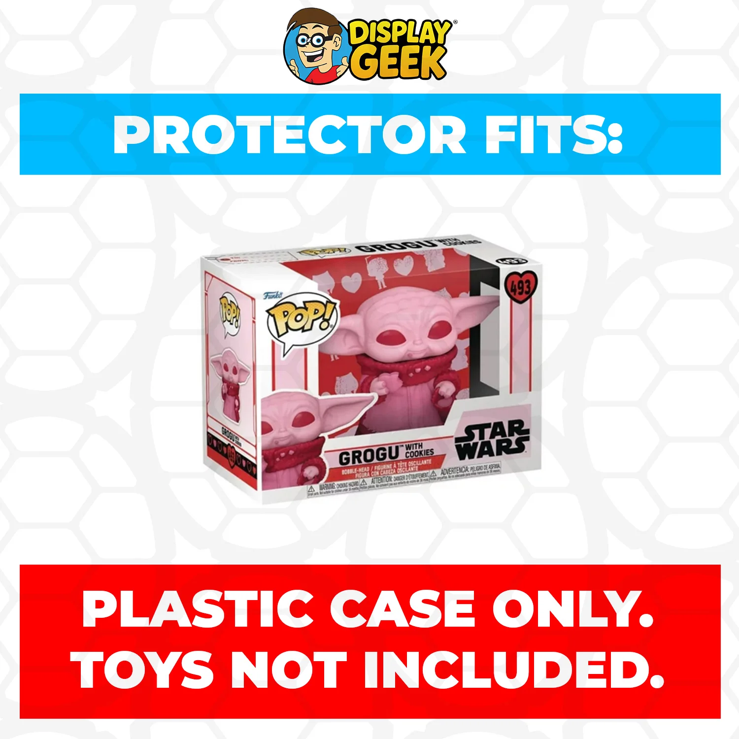 Pop Protector for 4 inch Funko Pop Valentine's Day Grogu with Cookies #493 - Image 2