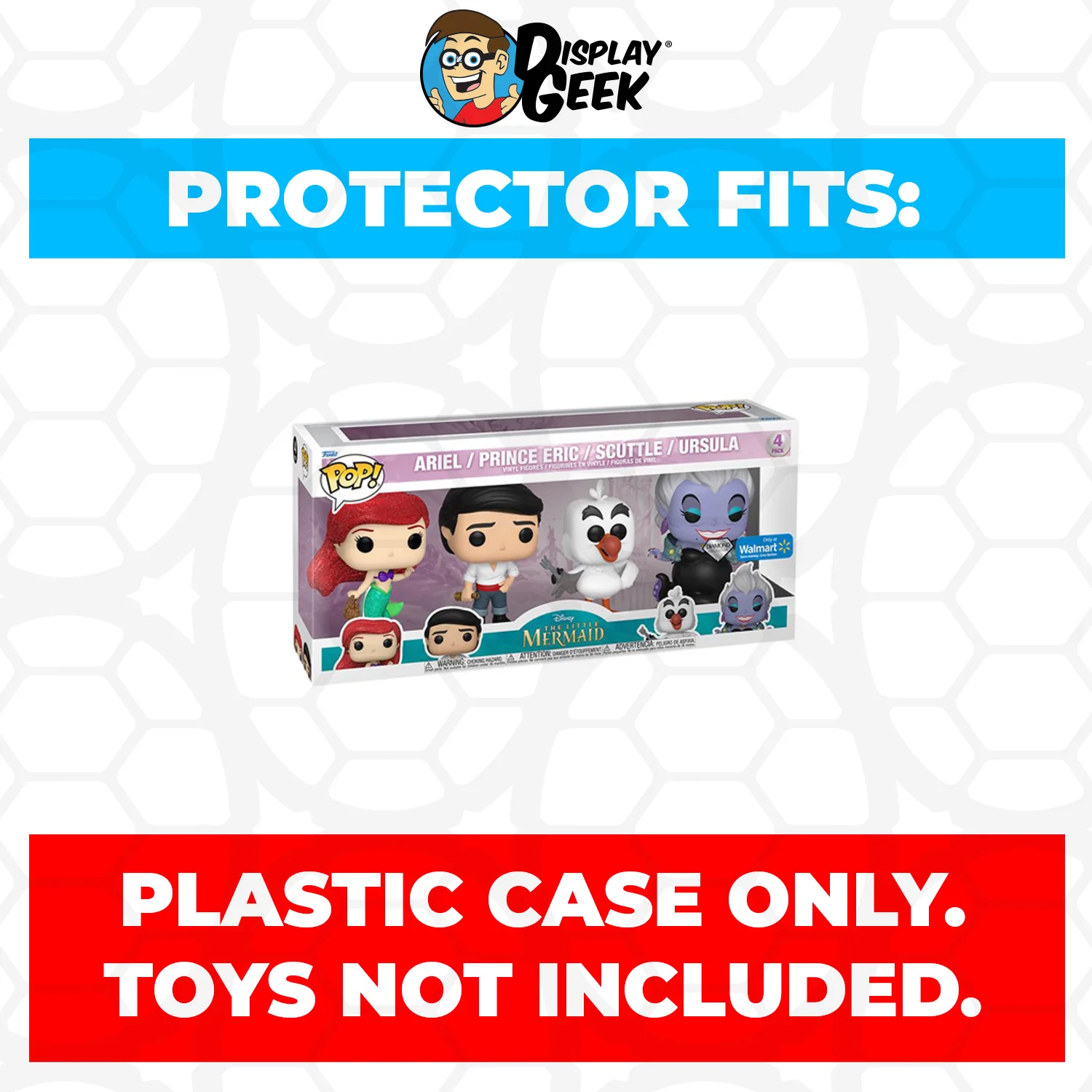 Pop Protector for 4 Pack Ariel, Prince Eric, Scuttle & Ursula Diamond Funko Pop - Image 2