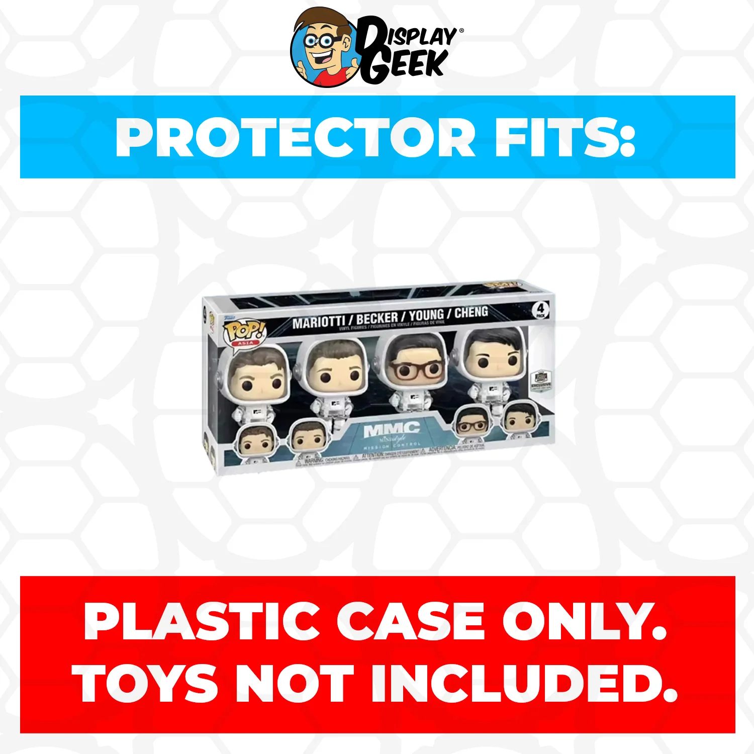 Pop Protector for 4 Pack Mindstyle Mission Control Mariotti & Becker Funko Pop - Image 2