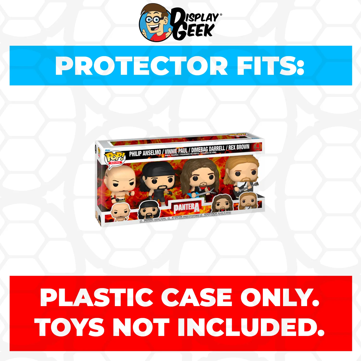 Pop Protector for 4 Pack Pantera Philip, Vinnie, Dimebag Darrell & Rex Funko Pop - Image 2