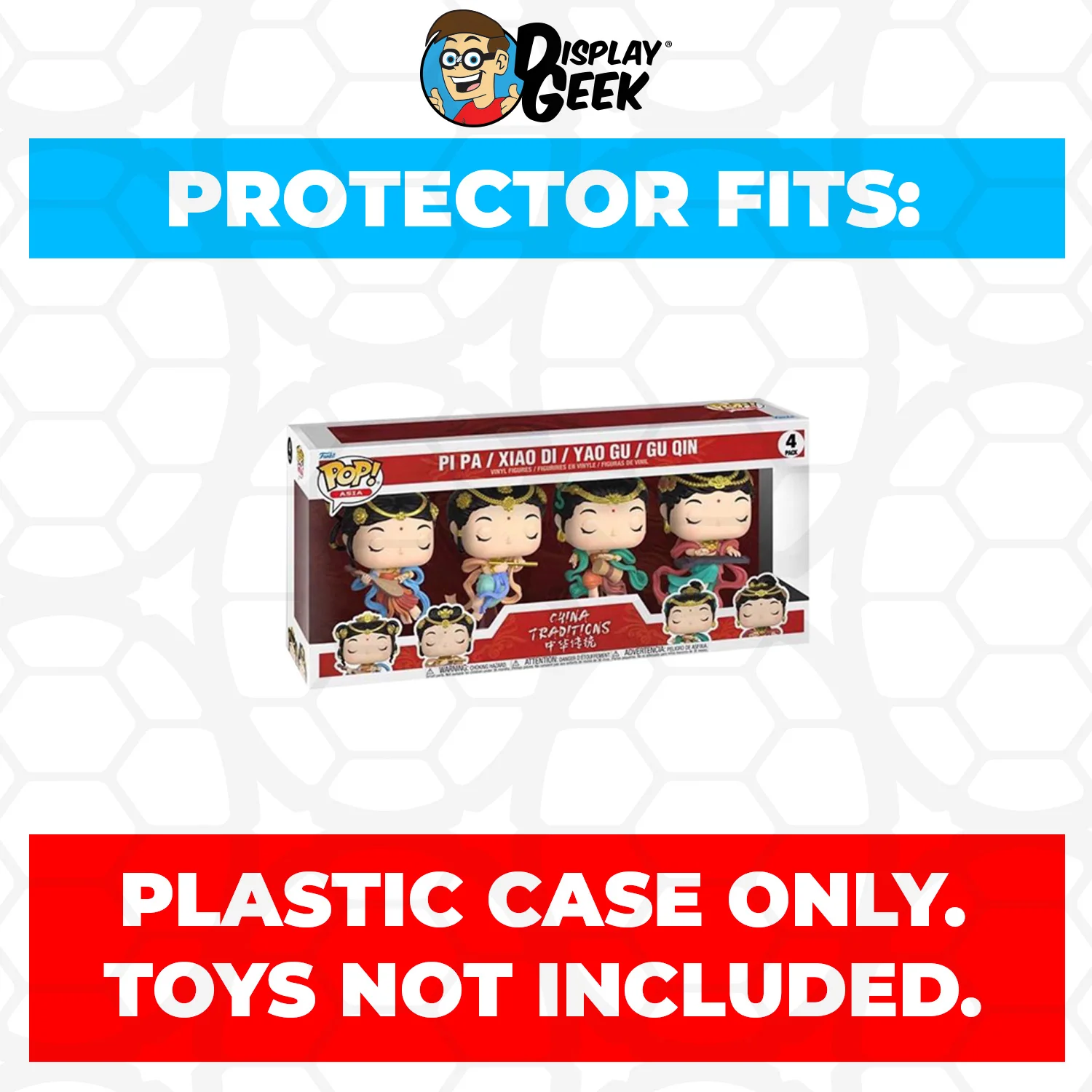 Pop Protector for 4 Pack Pi Pa, Xiao Di, Yao Gu & Gu Qin Funko Pop - Image 2