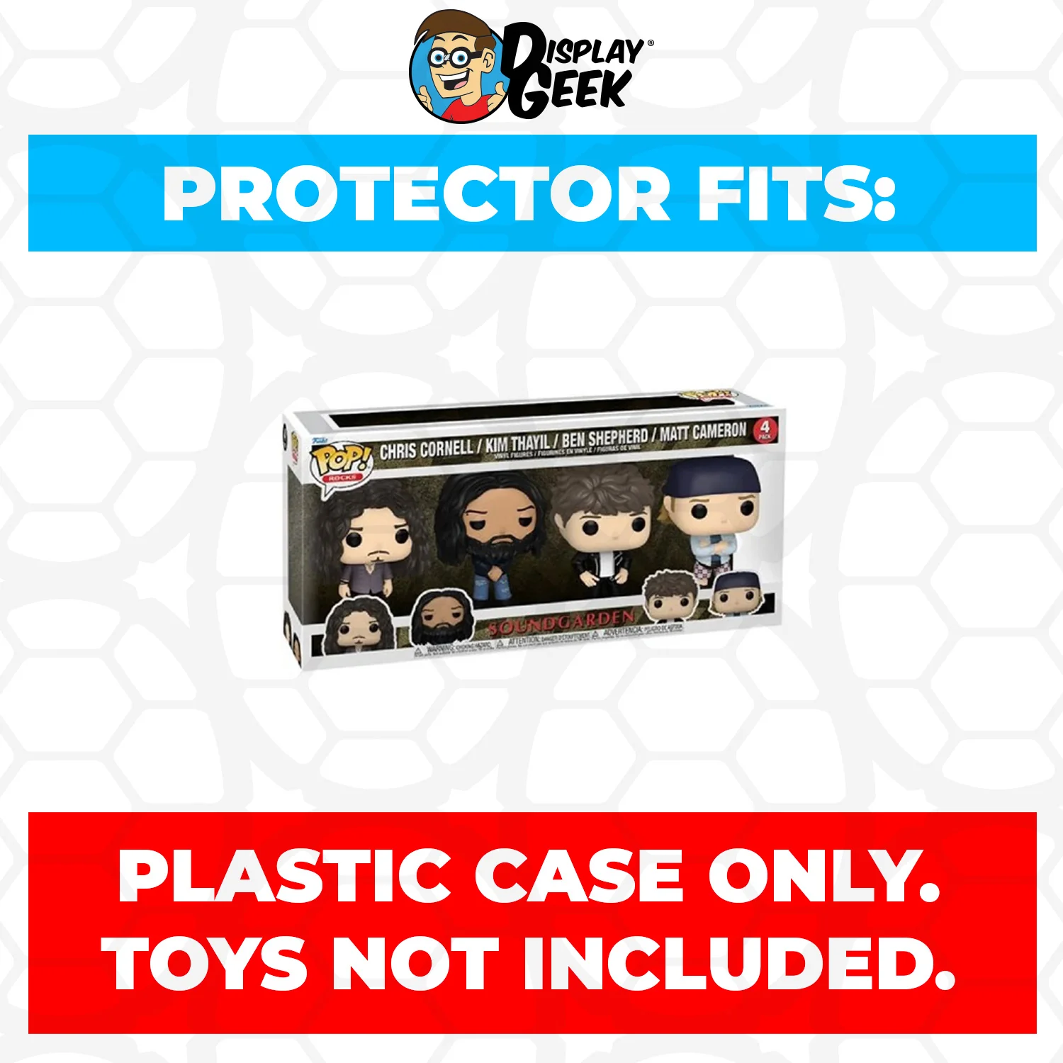 Pop Protector for 4 Pack Soundgarden Chris, Kim, Ben & Matt Funko Pop - Image 2