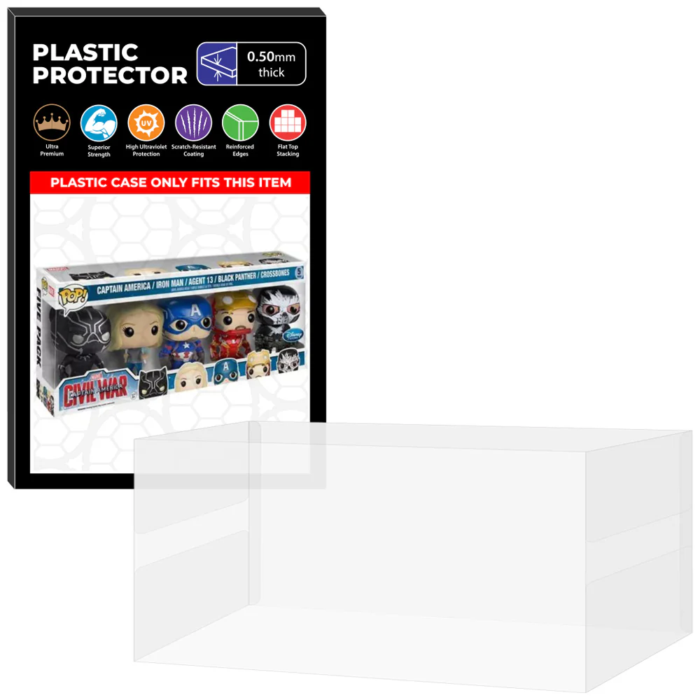 Pop Protector for 5 Pack Captain, Iron Man, Agent 13, Panther & Crossbones Funko - Image 11