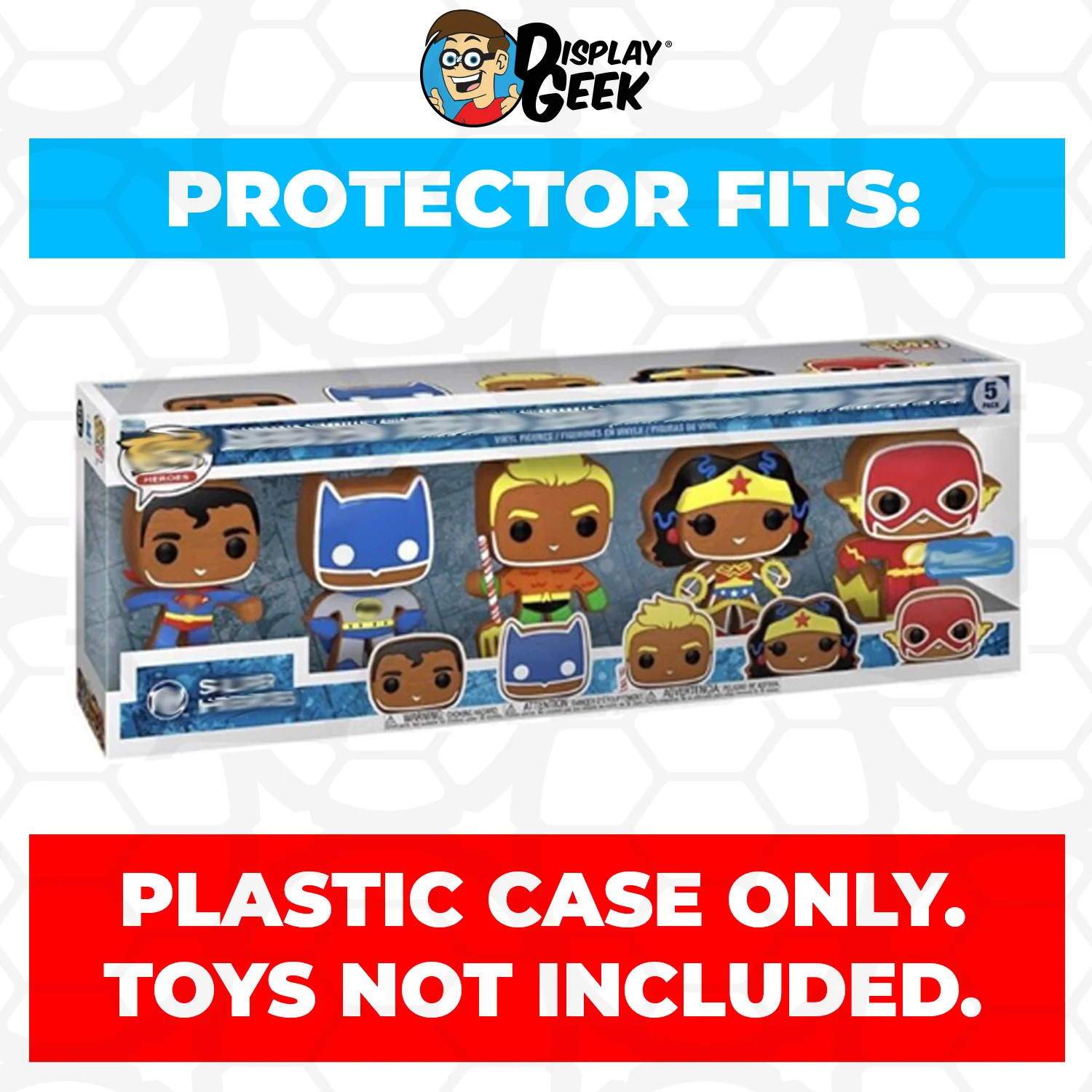 Pop Protector for 5 Pack DC Gingerbread Funko Pop - Image 2
