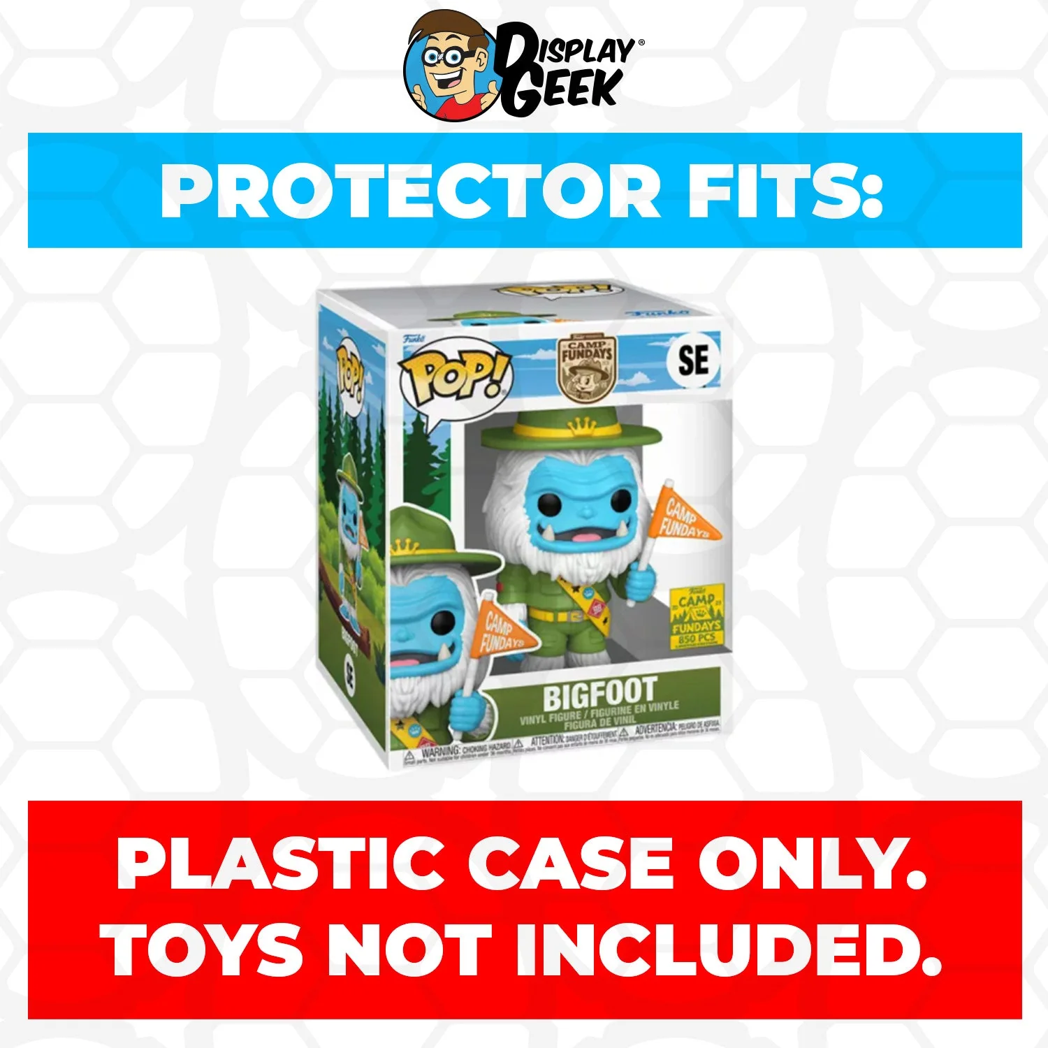 Pop Protector for 6 inch Bigfoot Red Flag Dark Brown SE Super Funko Pop - Image 5