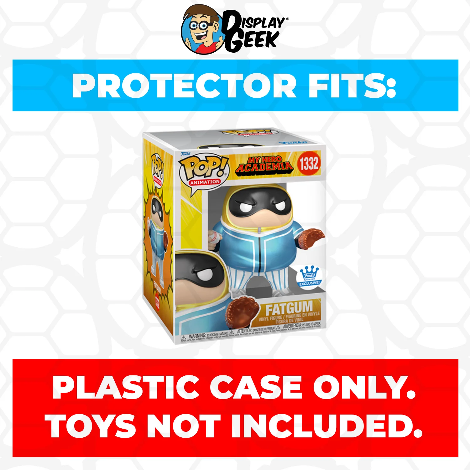 Pop Protector for 6 inch Fatgum HLB Baseball #1332 Super Size Funko Pop - Image 3