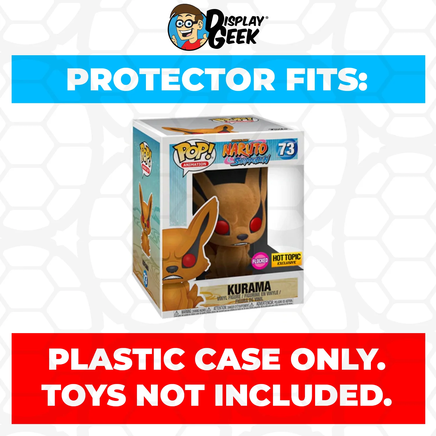 Pop Protector for 6 inch Kurama Flocked #73 Super Funko Pop - Image 2