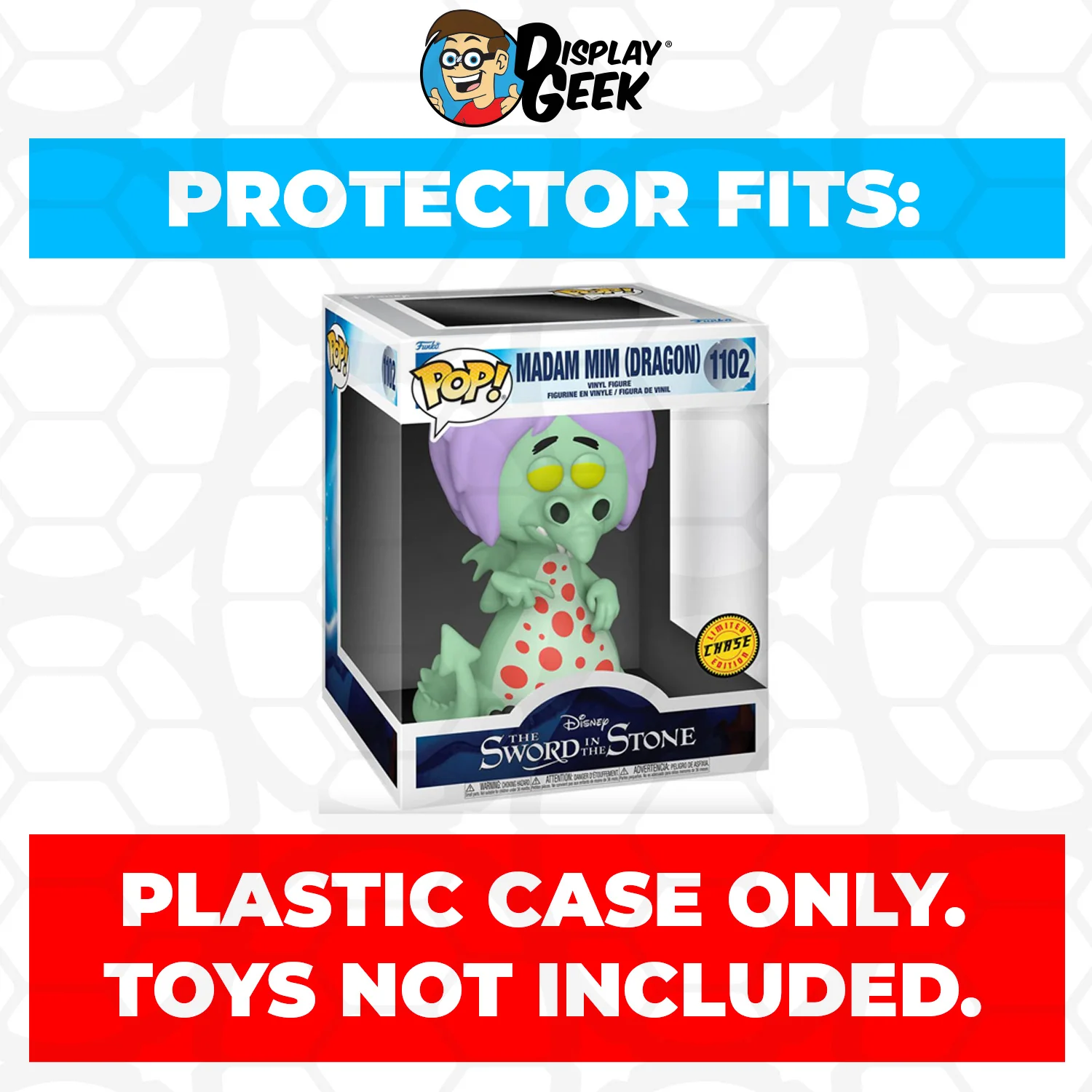 Pop Protector for 6 inch Madam Mim Dragon Chase #1102 Super Size Funko Pop - Image 2