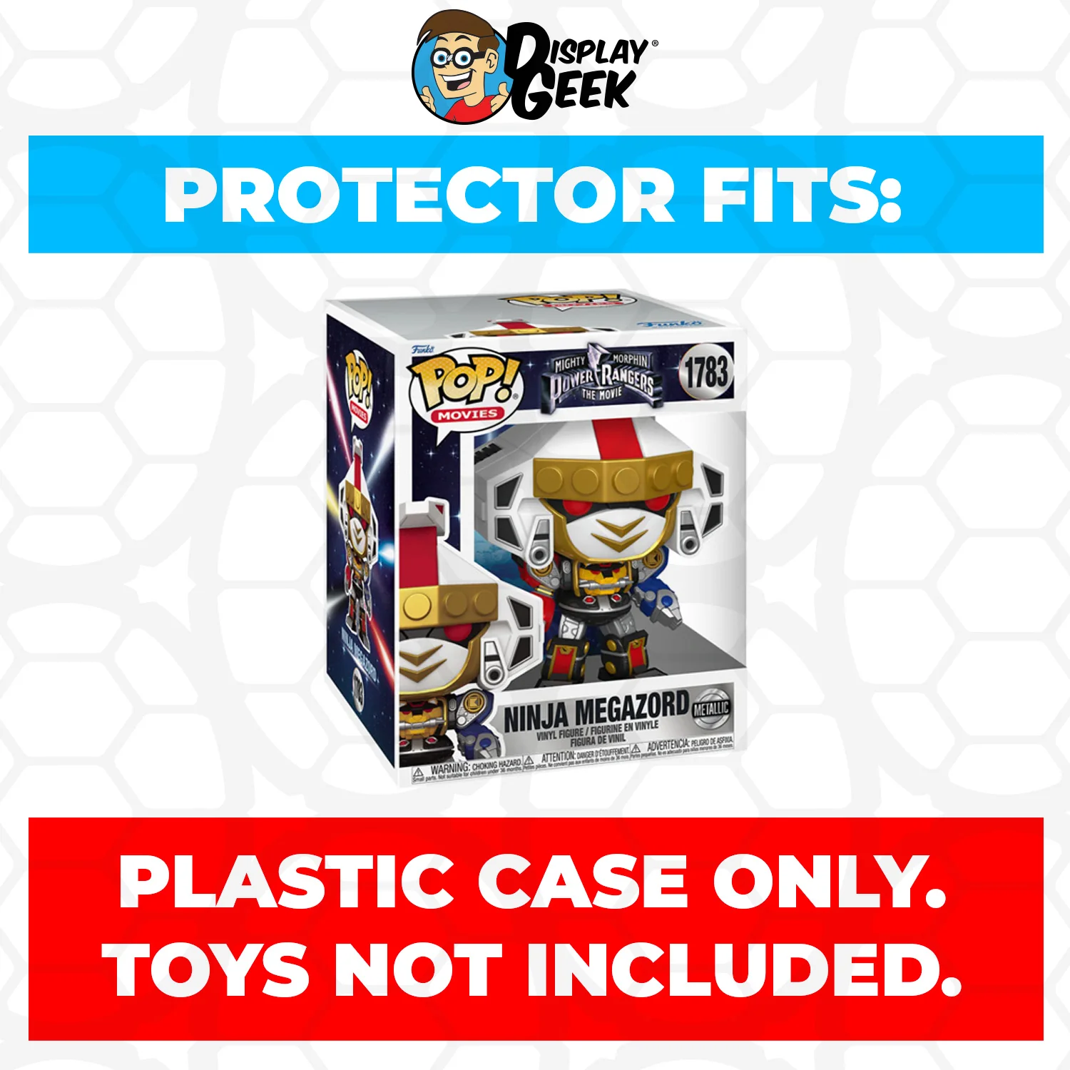 Pop Protector for 6 inch Ninja Megazord Metallic Super Size #1783 Funko Pop - Image 2