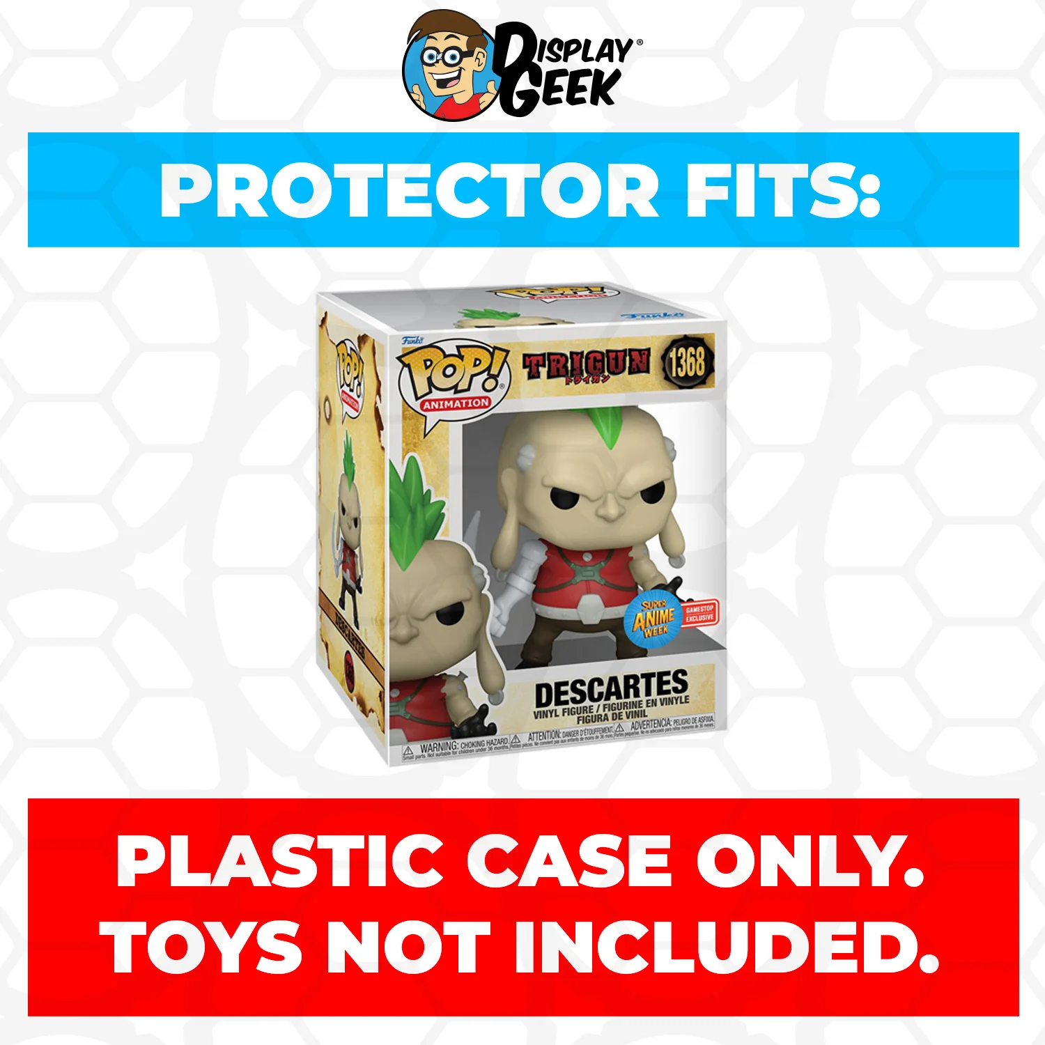 Pop Protector for 6 inch Trigun Descartes #1368 Super Size Funko Pop - Image 2