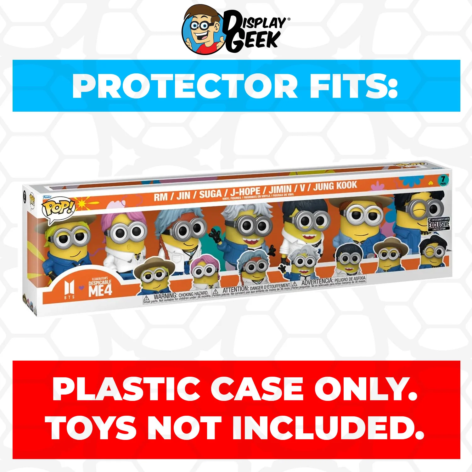 Pop Protector for 7 Pack BTS Despicable Me Minions Funko Pop - Image 2