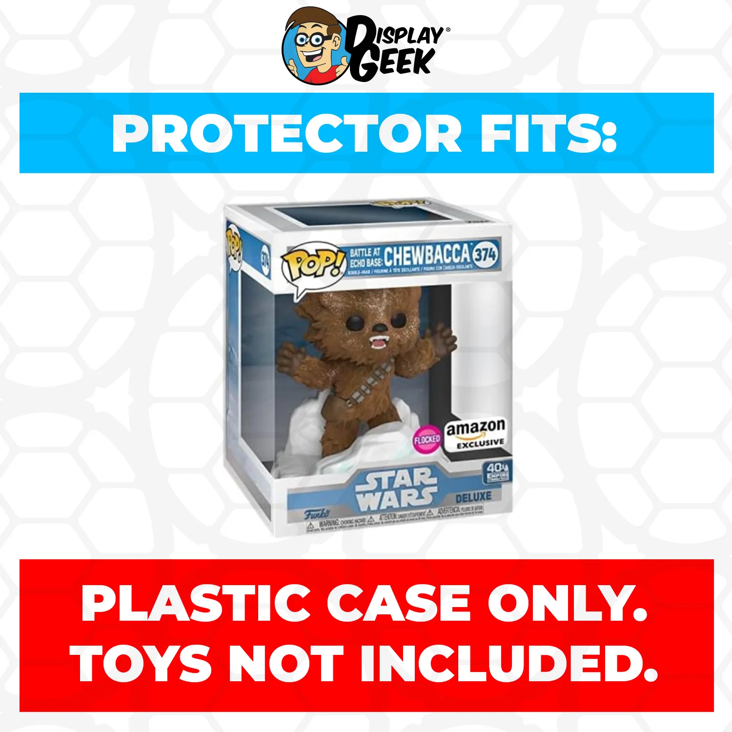 Pop Protector for Battle at Echo Base Chewbacca Flocked #374 Funko Pop Deluxe - Image 2