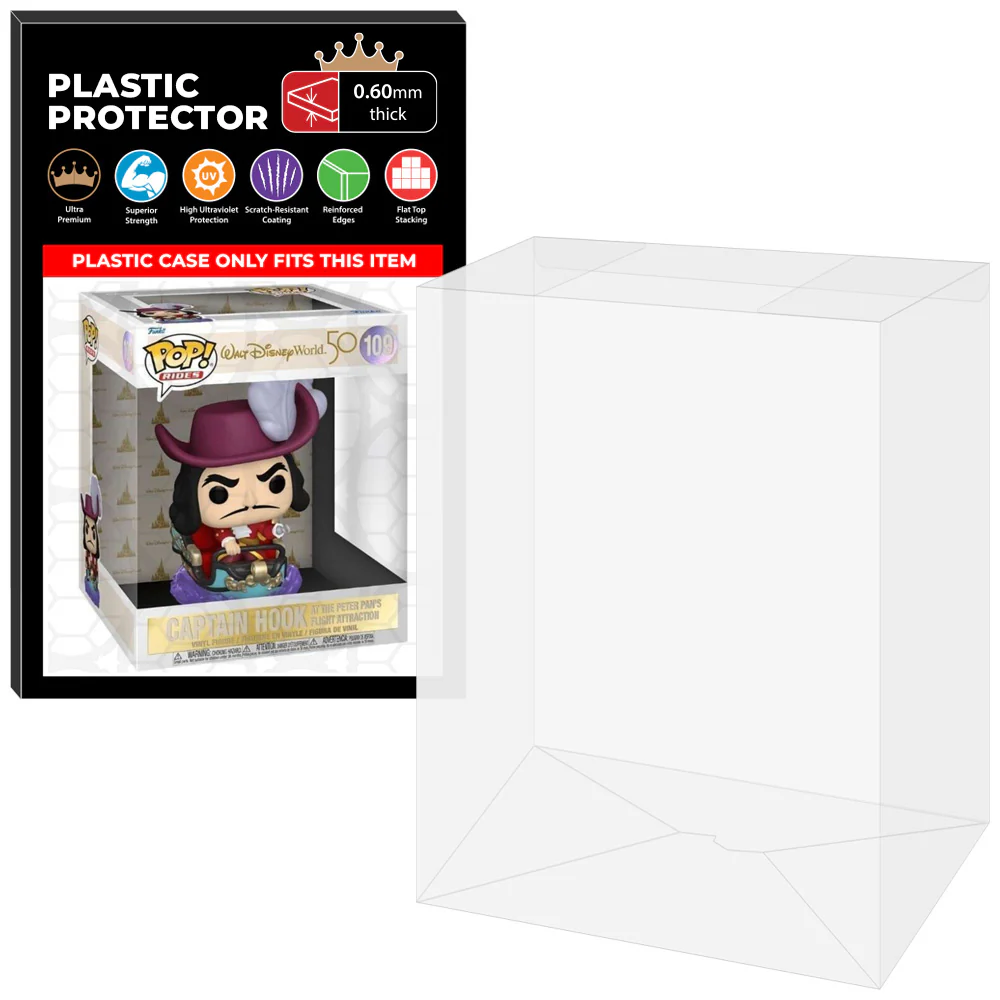Pop Protector for Captain Hook at the Peter Pan's Flight #109 Funko Pop Rides - Image 7
