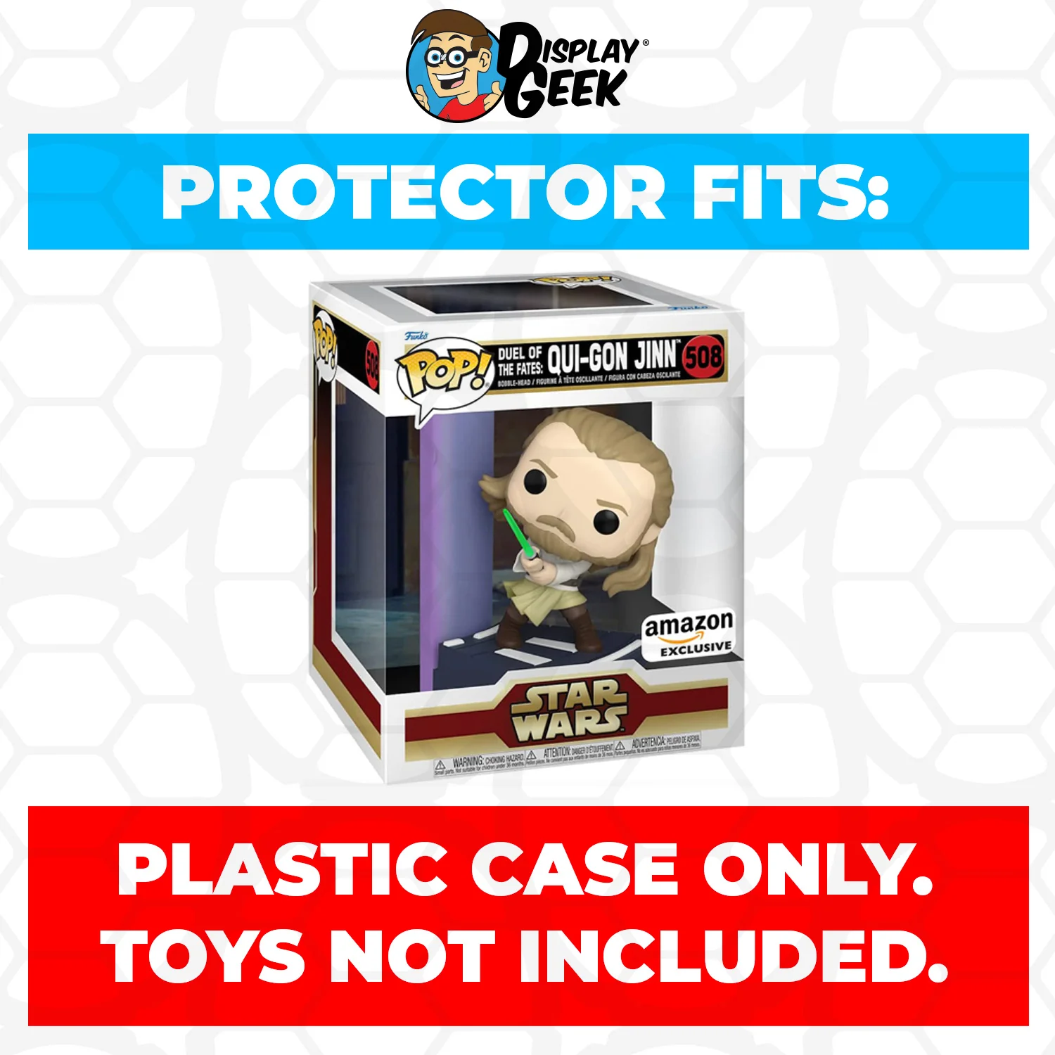 Pop Protector for Duel of the Fates Qui-Gon Jinn #508 Funko Pop Deluxe - Image 2
