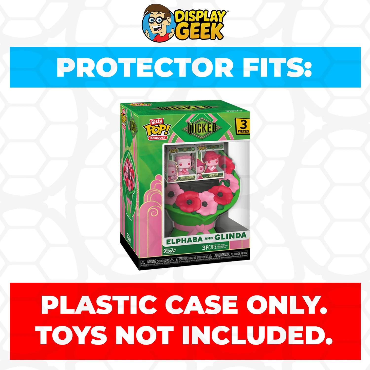 Pop Protector for Funko Bitty Pop Bouquet Elphaba and Glinda Valentine - Image 2