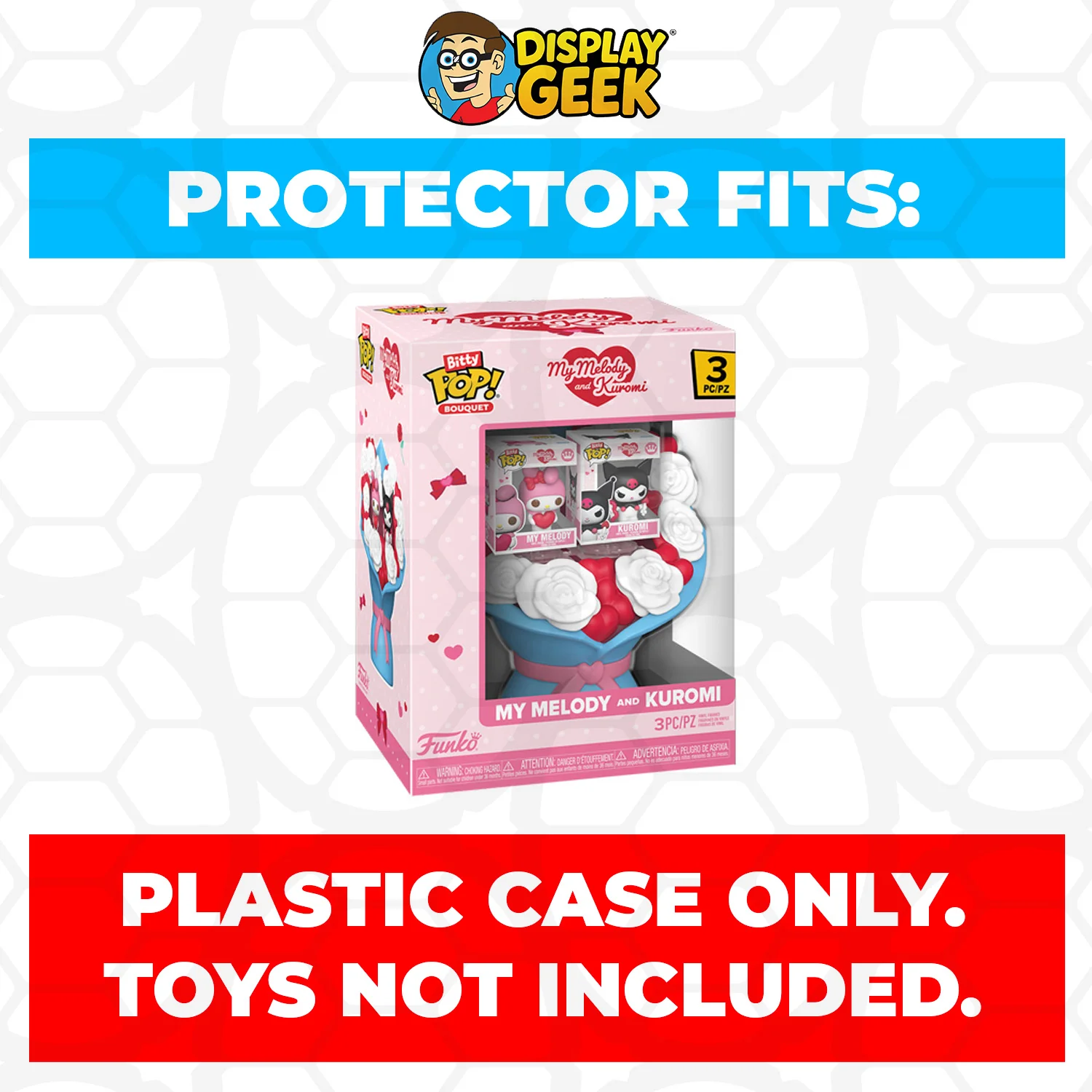 Pop Protector for Funko Bitty Pop Bouquet My Melody and Kuromi Valentine - Image 2