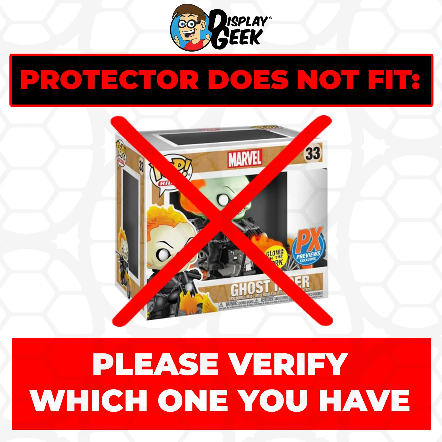 Pop Protector for Ghost Rider Blacklight #33 Funko Pop Rides - Image 3