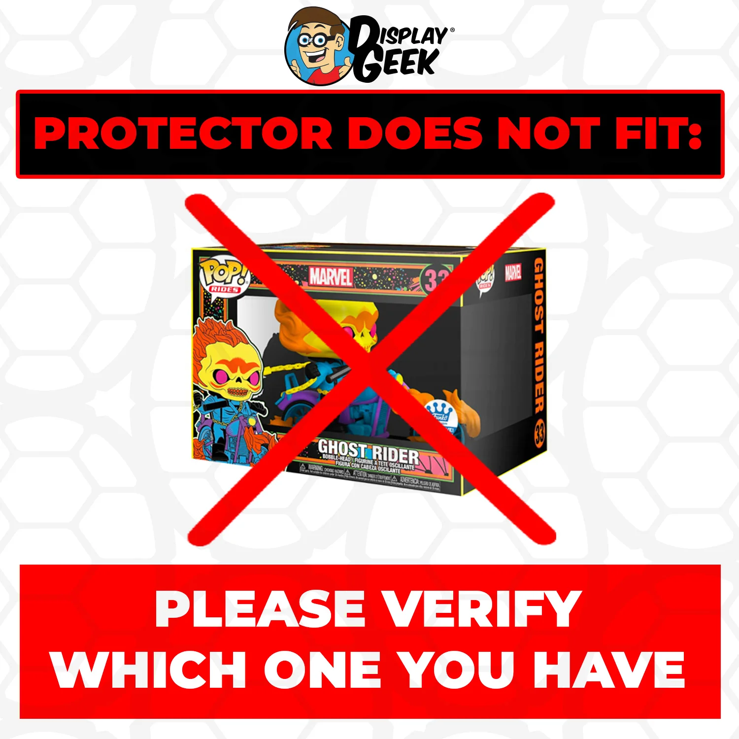 Pop Protector for Ghost Rider Motorcycle Glow PX Previews #33 Funko Pop Rides - Image 3