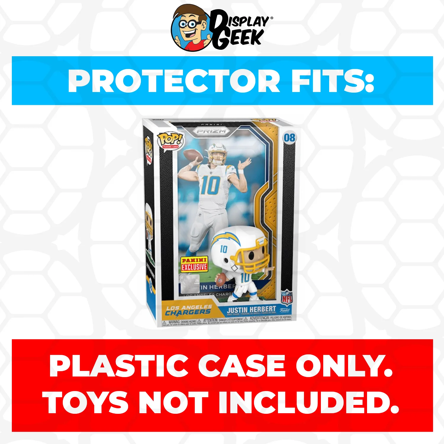 Pop Protector for Justin Herbert Los Angeles Chargers #08 Funko Trading Cards - Image 2