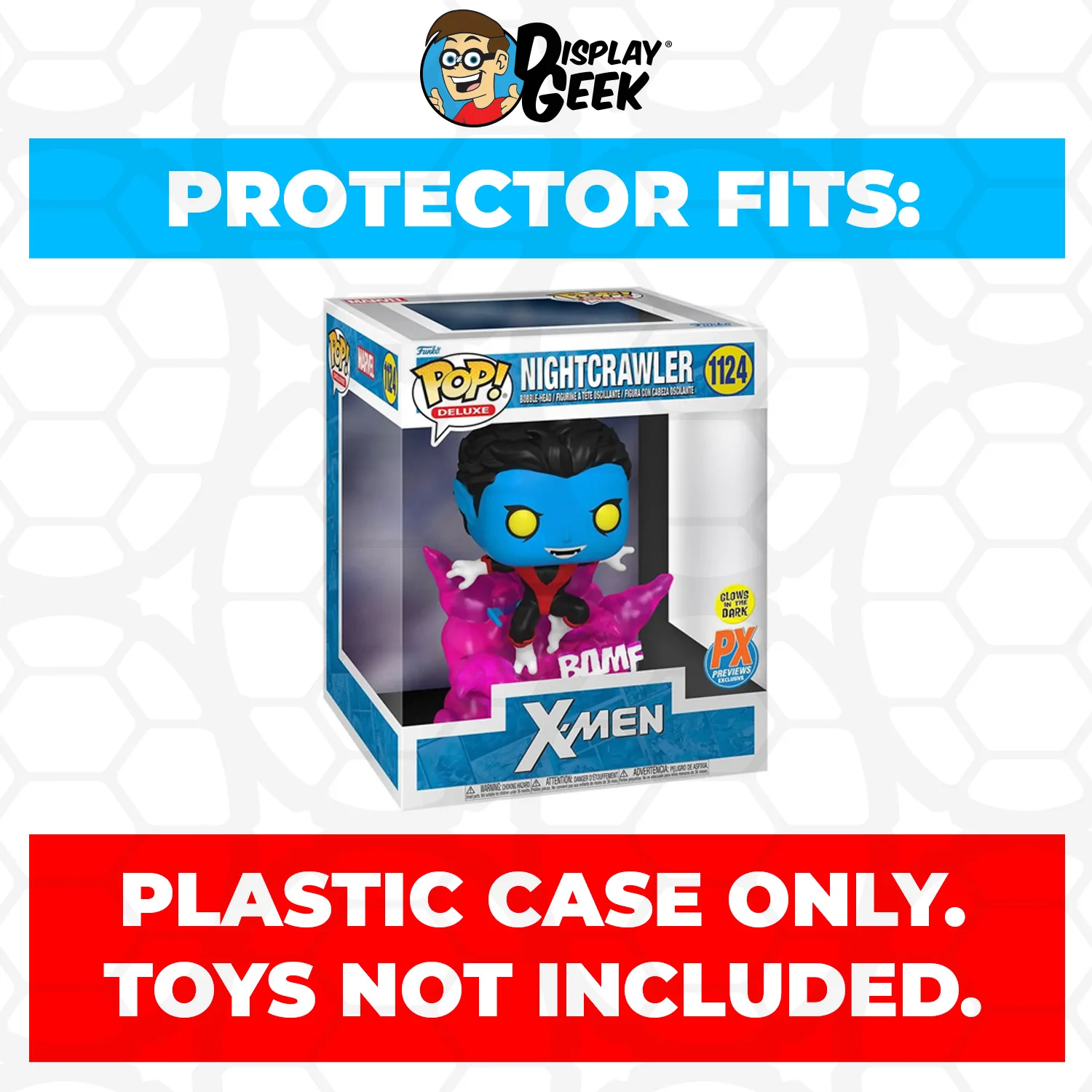 Pop Protector for Nightcrawler Glow #1124 Funko Pop Deluxe - Image 2