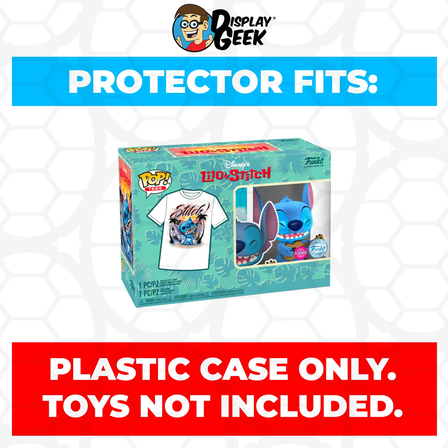 Pop Protector for Pop & Tee Stitch with Guitar Flocked #1044 Funko Box - Image 2