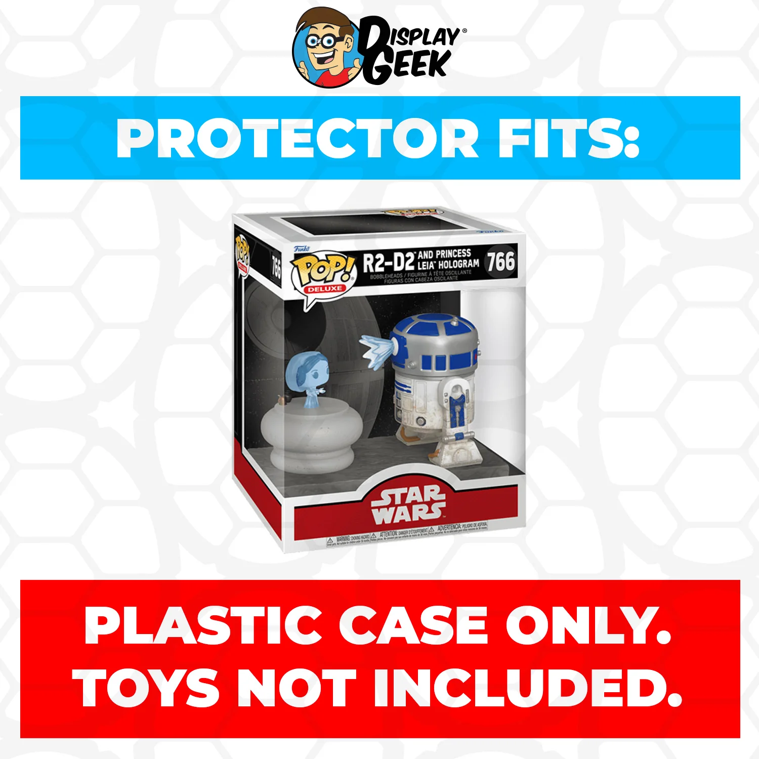 Pop Protector for R2-D2 and Princess Leia Hologram #766 Funko Pop Deluxe - Image 2