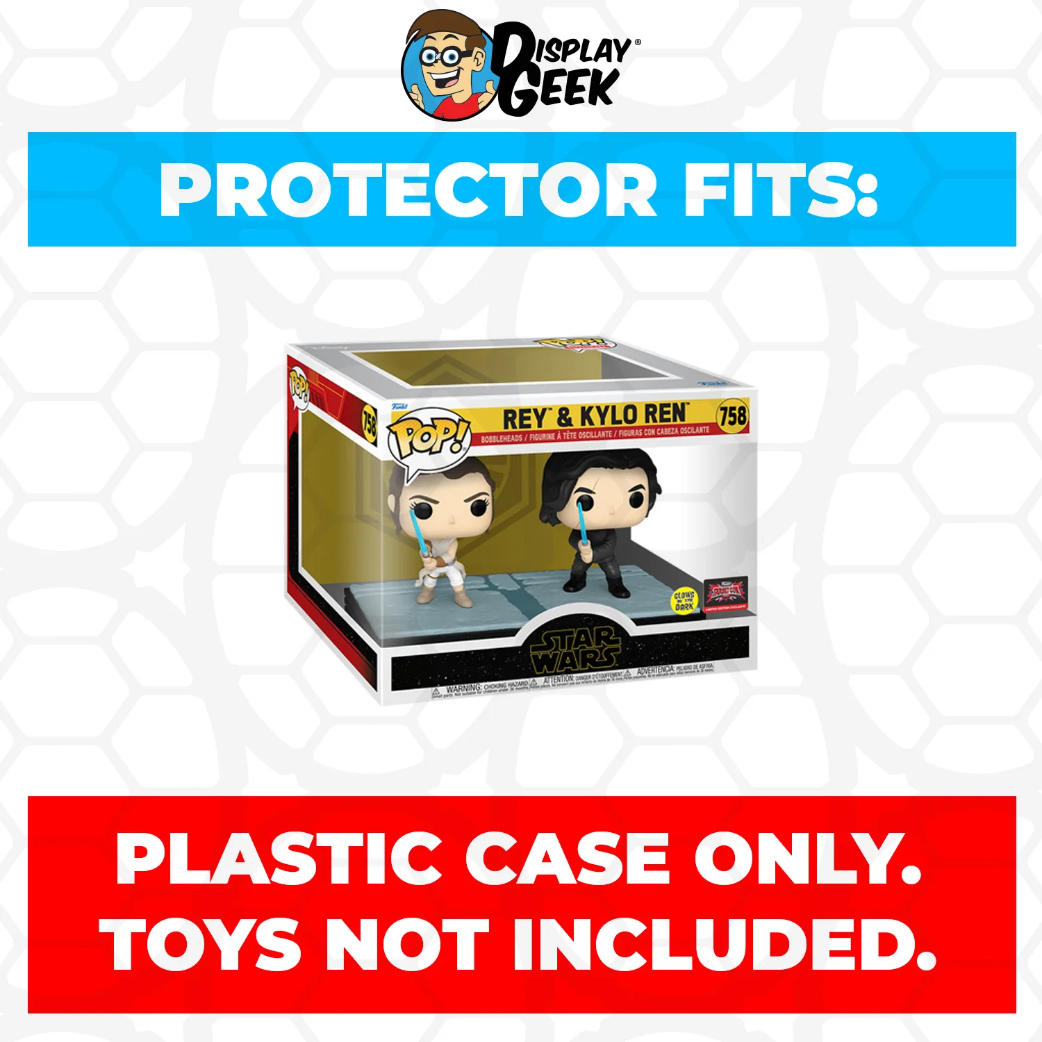 Pop Protector for Rey & Kylo Ren Glow in the Dark #758 Funko Pop Moment - Image 2