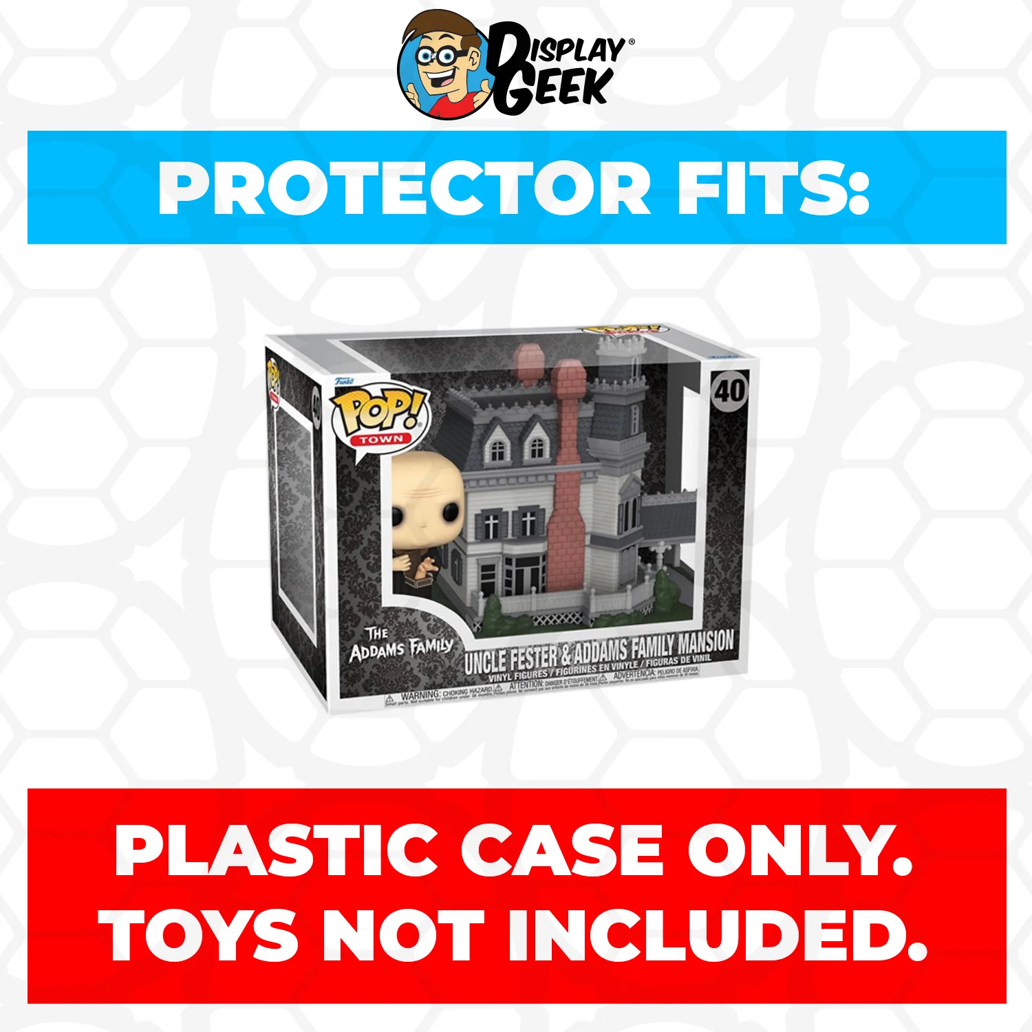 Pop Protector for Uncle Fester & Addams Family Mansion #40 Funko Pop Town - Image 2