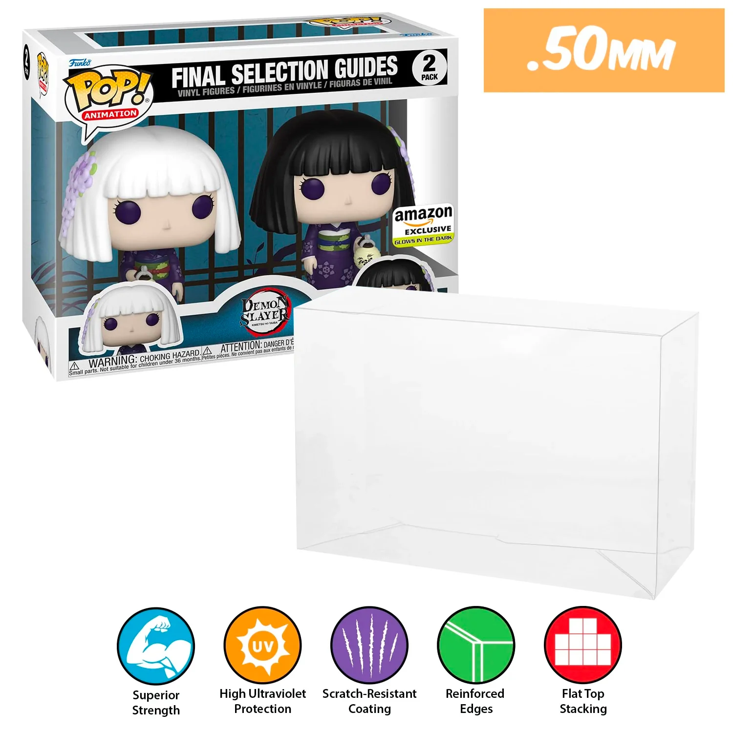 **REPLACED WITH 0.60MM** 2 PACK Pop Protectors for Funko (0.50mm thick, UV & Scratch Resistant) 6.25h x 8w x 3.5d (Tags: A-M) - Image 10