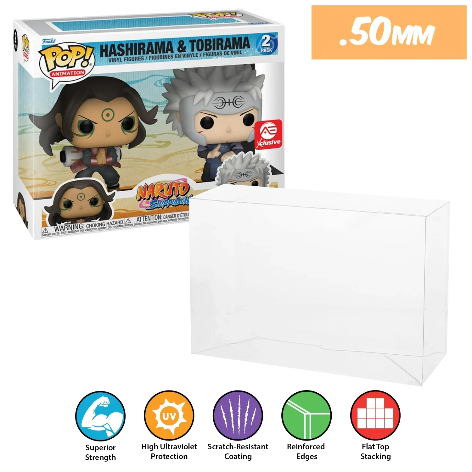 **REPLACED WITH 0.60MM** 2 PACK Pop Protectors for Funko (0.50mm thick, UV & Scratch Resistant) 6.25h x 8w x 3.5d (Tags: A-M) - Image 14