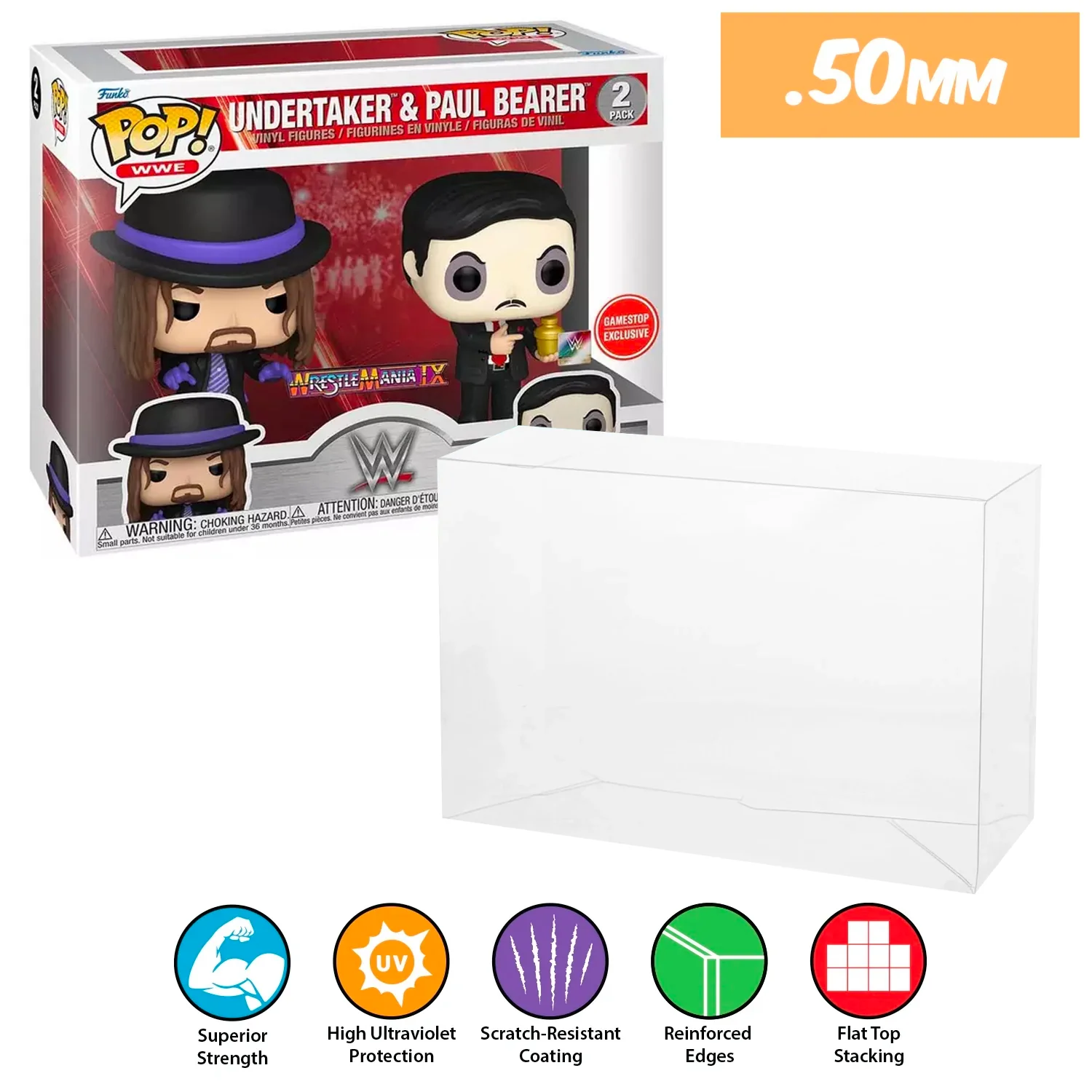 **REPLACED WITH 0.60MM** 2 PACK Pop Protectors for Funko (0.50mm thick, UV & Scratch Resistant) 6.25h x 8w x 3.5d (Tags: A-M) - Image 16