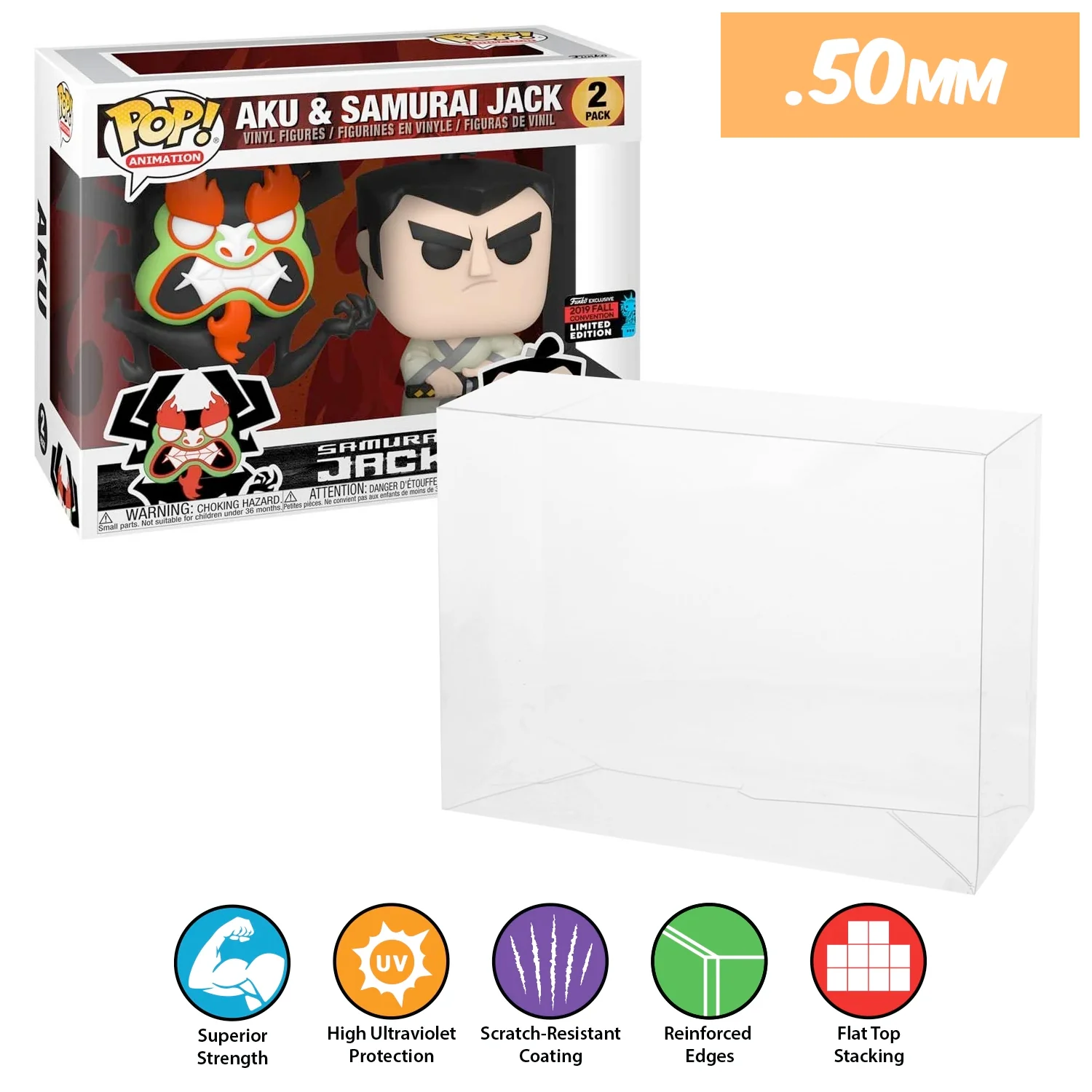 **REPLACED WITH 0.60MM** 2 PACK Pop Protectors for Funko (0.50mm thick, UV & Scratch Resistant) 6.25h x 8w x 3.5d (Tags: A-M) - Image 19