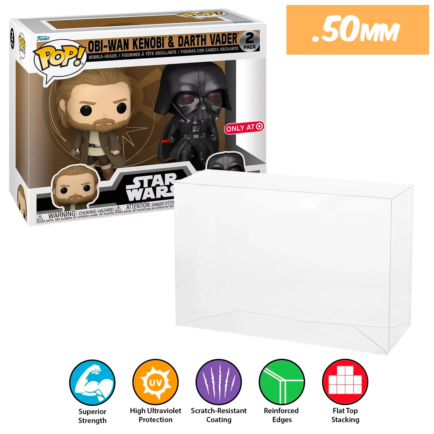 **REPLACED WITH 0.60MM** 2 PACK Pop Protectors for Funko (0.50mm thick, UV & Scratch Resistant) 6.25h x 8w x 3.5d (Tags: A-M) - Image 28