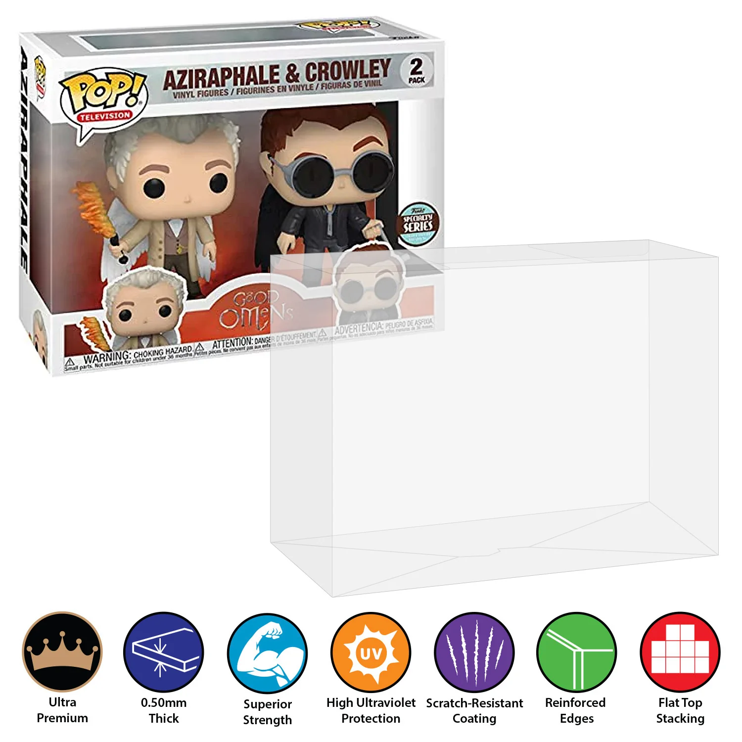 **REPLACED WITH 0.60MM** 2 PACK Pop Protectors for Funko (0.50mm thick, UV & Scratch Resistant) 6.25h x 8w x 3.5d (Tags: A-M) - Image 31