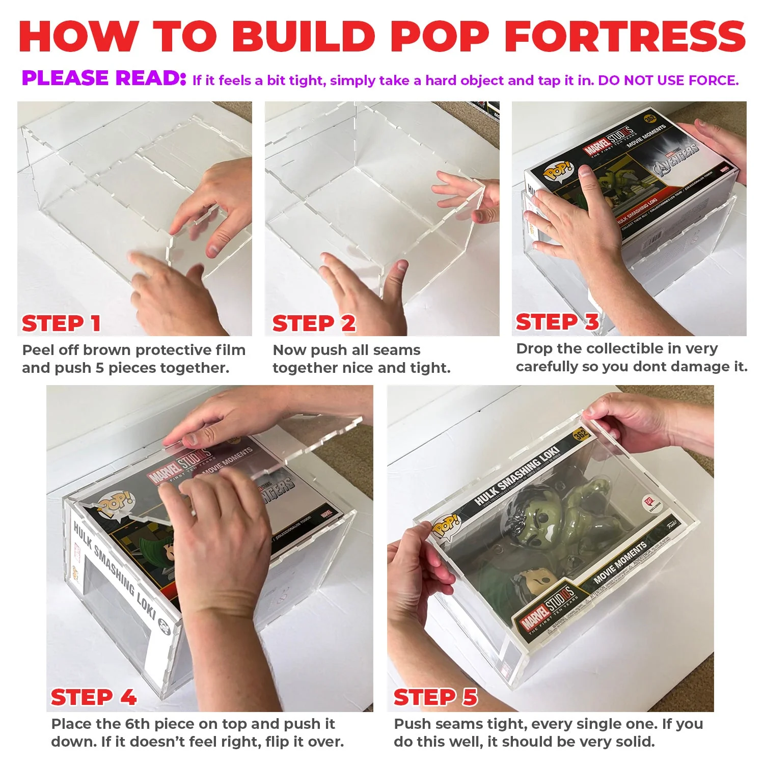 Custom Acrylic Hard Case for POP RIDES MILLENNIUM FALCON Funko Pop Grail Boxes (4.5mm thick) Fits 11h x 13.3125w x 15.625d - Image 5