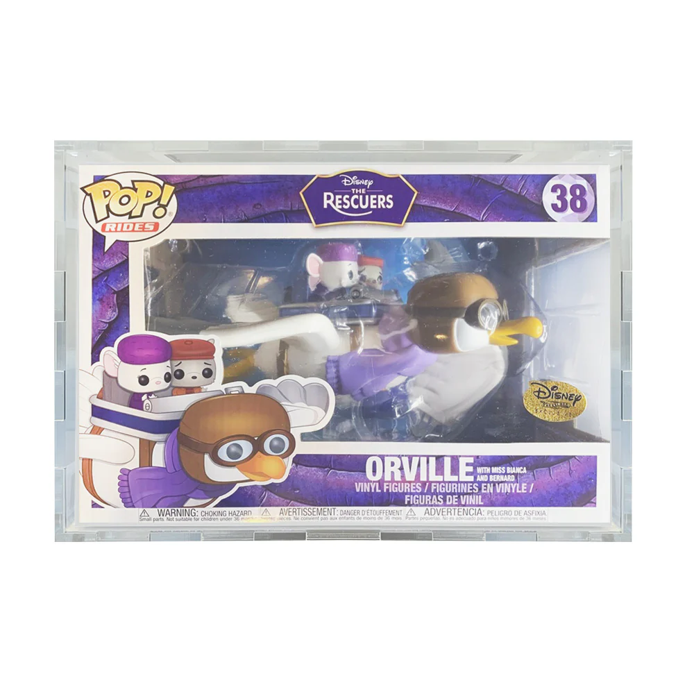 Custom Acrylic Hard Case for POP RIDES ORVILLE #38 Funko Pop Grail Boxes (4.5mm thick) Fits 7.25h x 10.75w x 8.125d