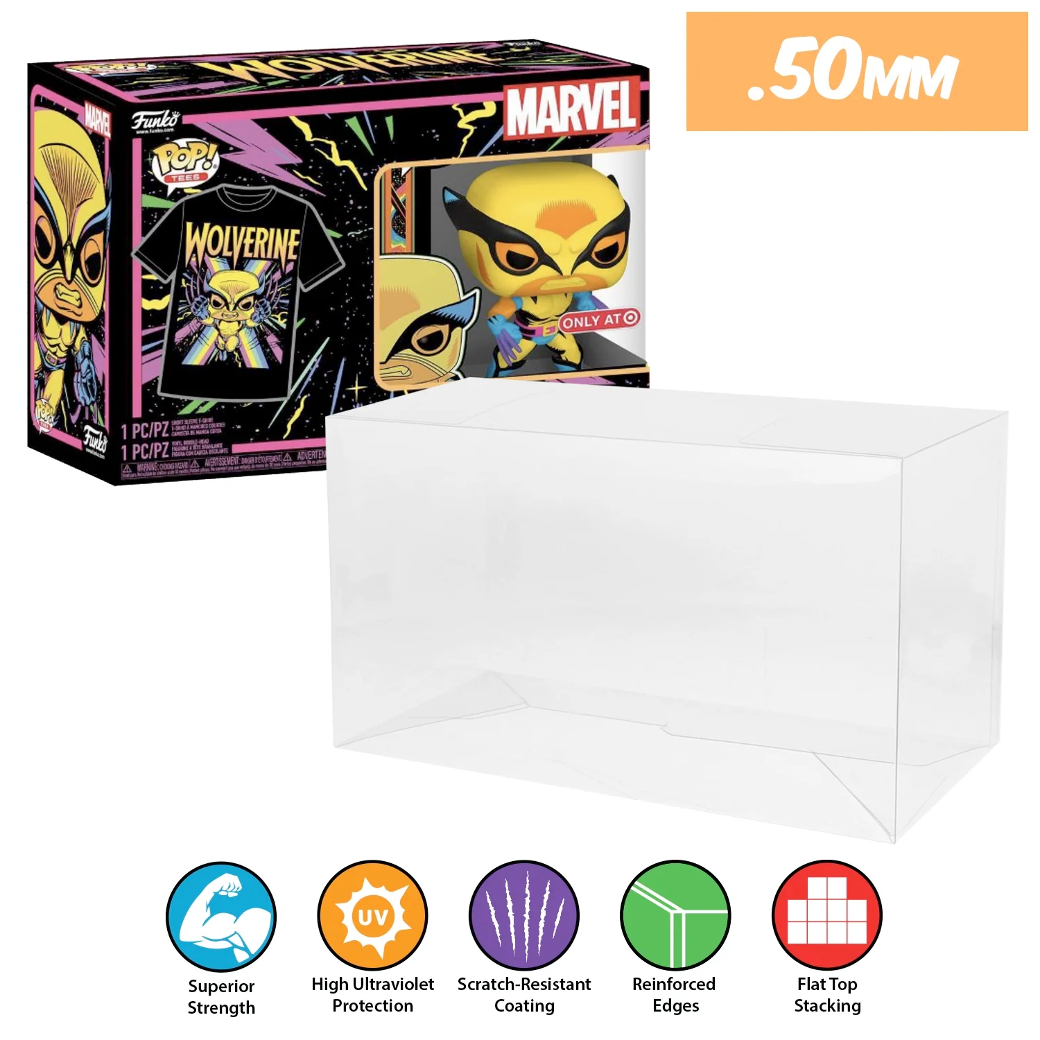 **REPLACED WITH 0.60MM** POP & TEE Pop Protectors for Funko (0.50mm thick, UV & Scratch Resistant) 6.25h x 9w x 3.5d - Image 11