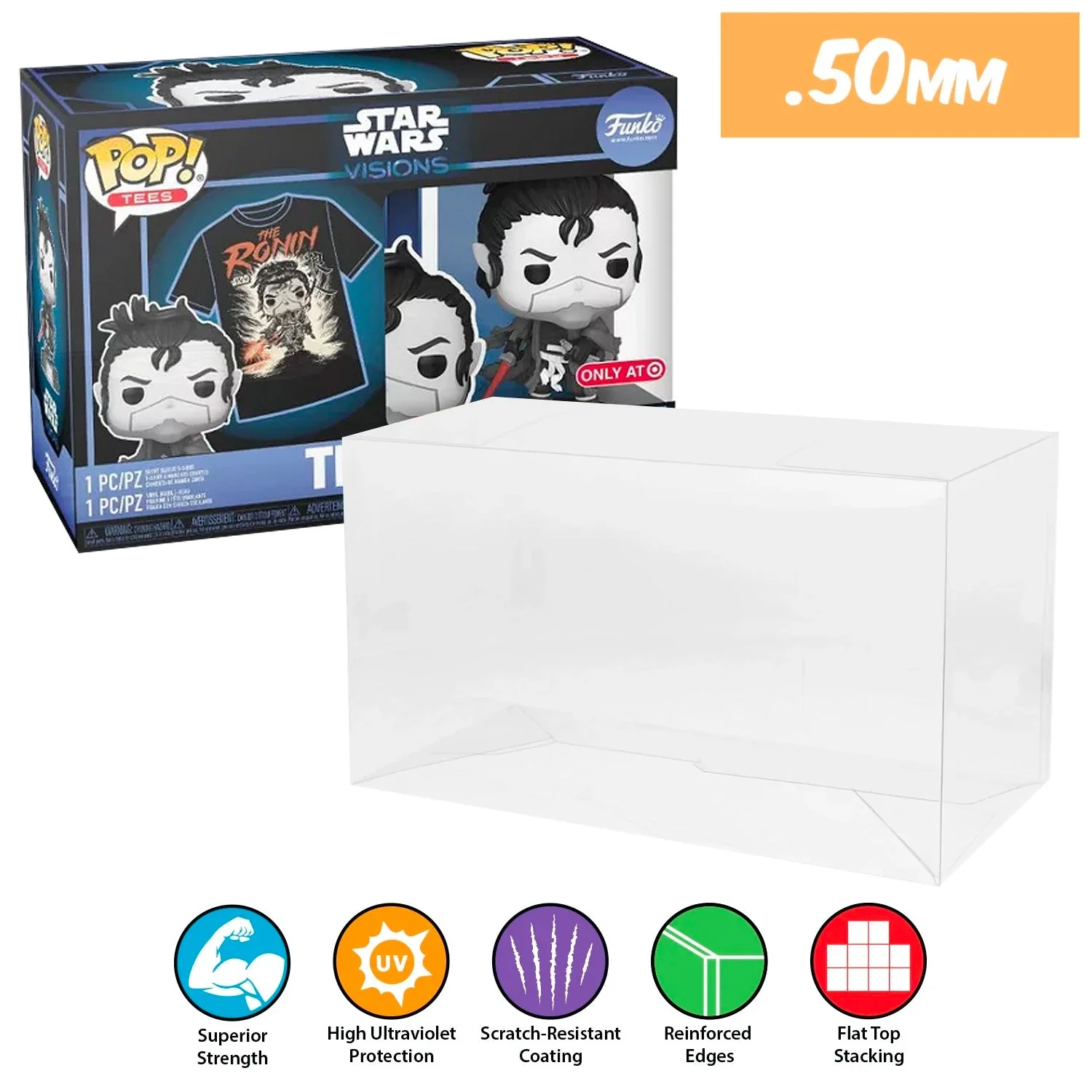 **REPLACED WITH 0.60MM** POP & TEE Pop Protectors for Funko (0.50mm thick, UV & Scratch Resistant) 6.25h x 9w x 3.5d - Image 14