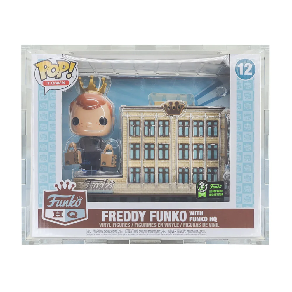 Custom Acrylic Hard Case for POP TOWN Funko Pop Grail Boxes (4.5mm thick) Fits 8h x 10w x 6d