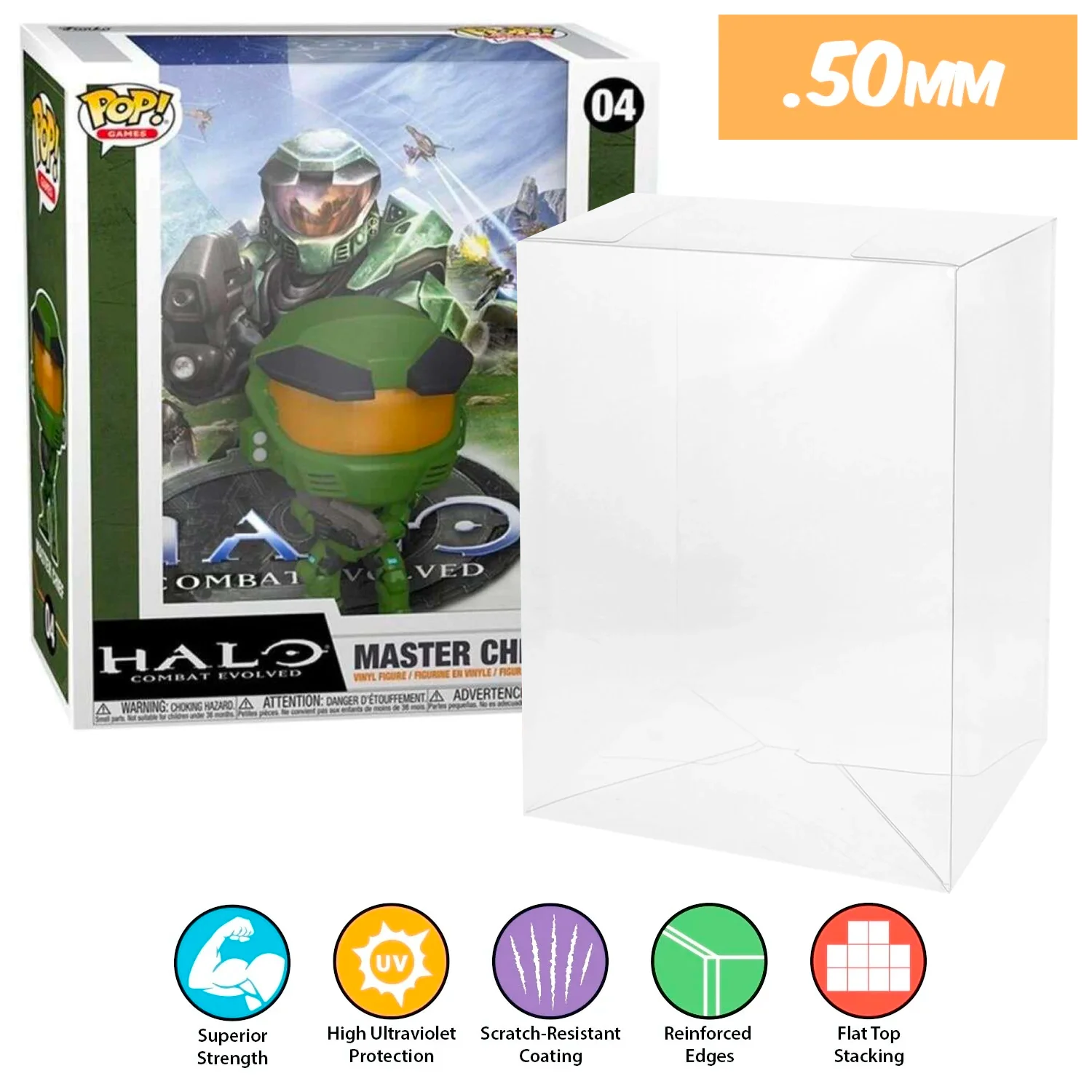 **REPLACED WITH 0.60MM** POP VHS & GAME COVERS Pop Protectors for Funko (0.50mm thick, UV & Scratch Resistant) 8.75h x 7w x 3.25d - Image 10