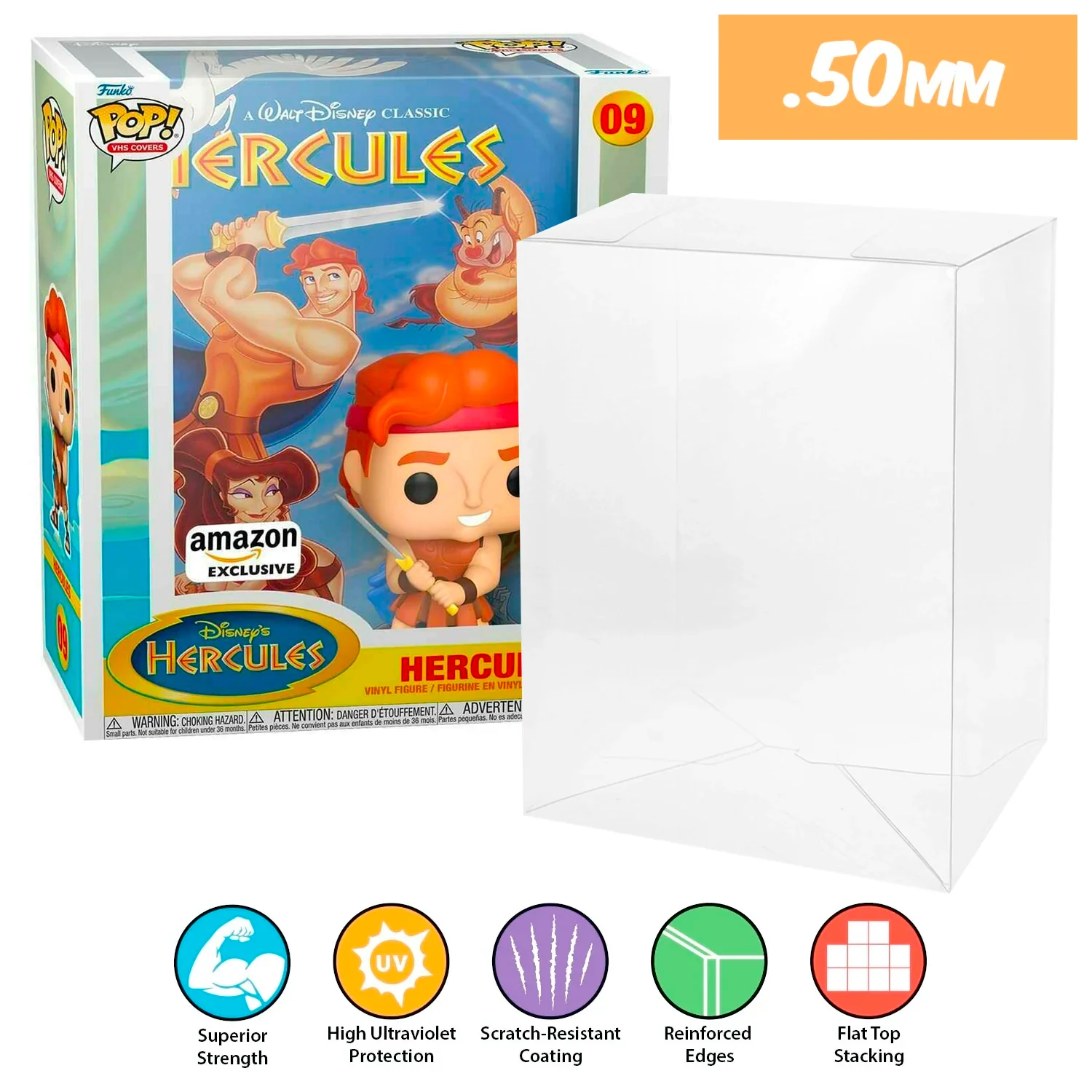 **REPLACED WITH 0.60MM** POP VHS & GAME COVERS Pop Protectors for Funko (0.50mm thick, UV & Scratch Resistant) 8.75h x 7w x 3.25d - Image 21