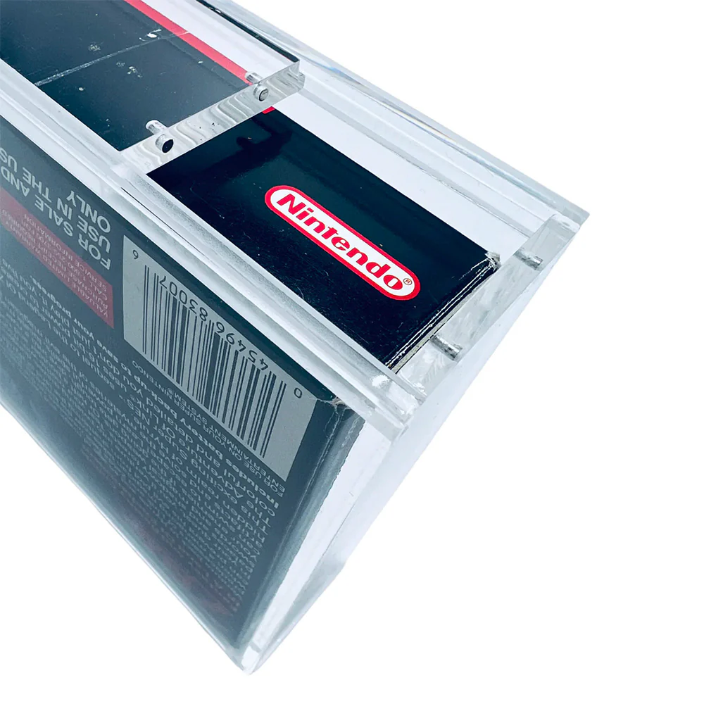 Acrylic Hard Case for SNES, N64, ATARI JAGUAR Video Game Box (4mm thick, UV & Slide Bottom) 5h x 7w x 1.25d - Image 3