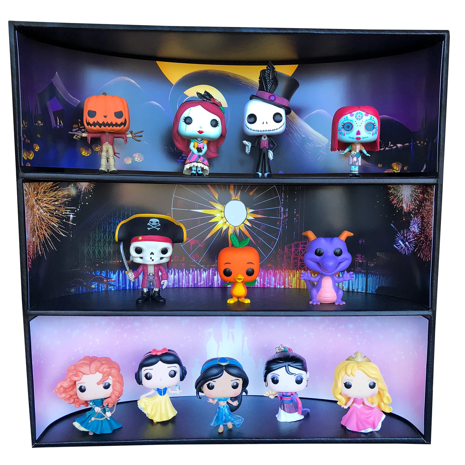 **DISCONTINUED** DISNEY - Display Case for Funko Pops with 3 Backdrop Inserts, Corrugated Cardboard - Image 3