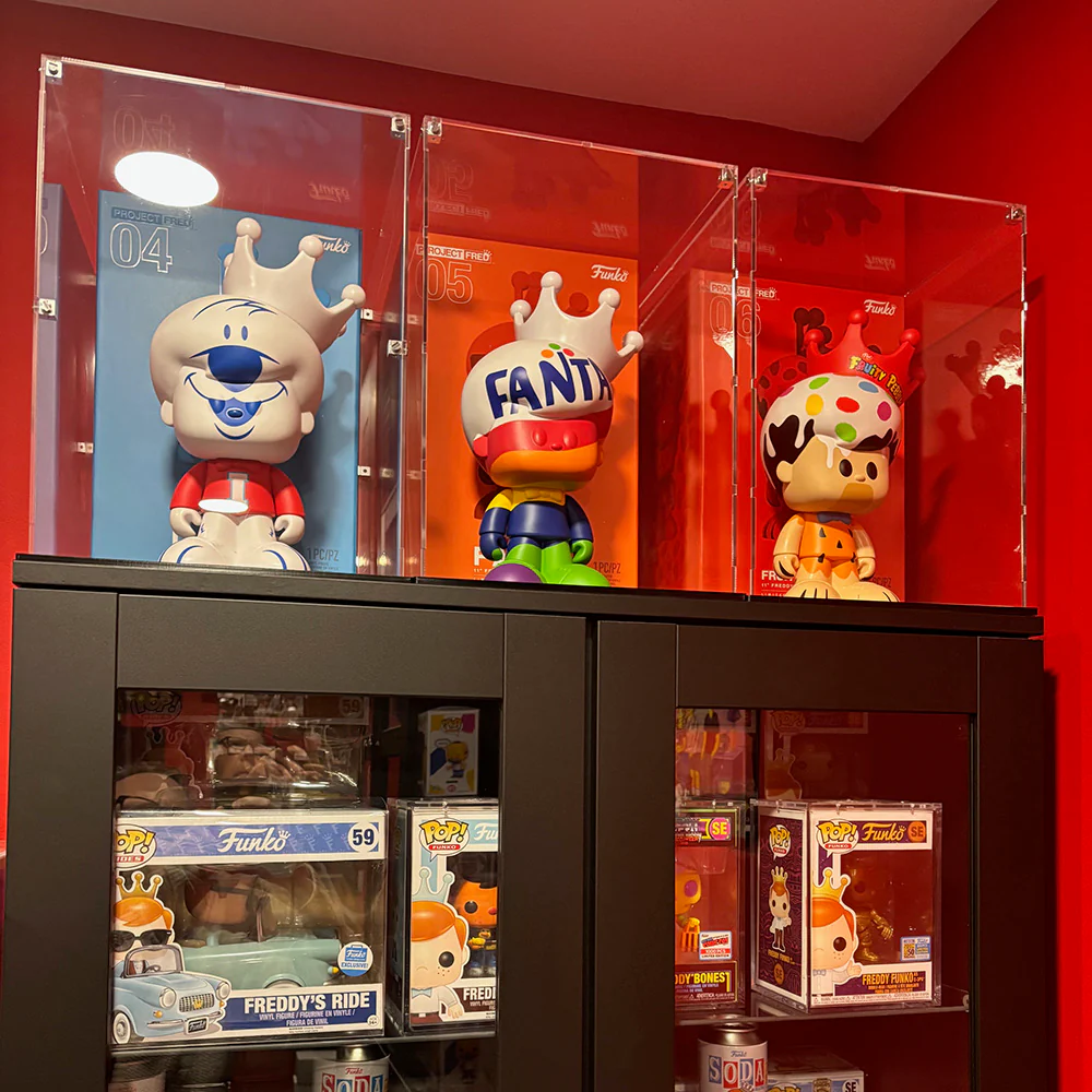 Custom Acrylic Display Case for PROJECT FRED COMBO Funko Grail Box & Figure Together (3mm thick, UV Resistant) - Image 3